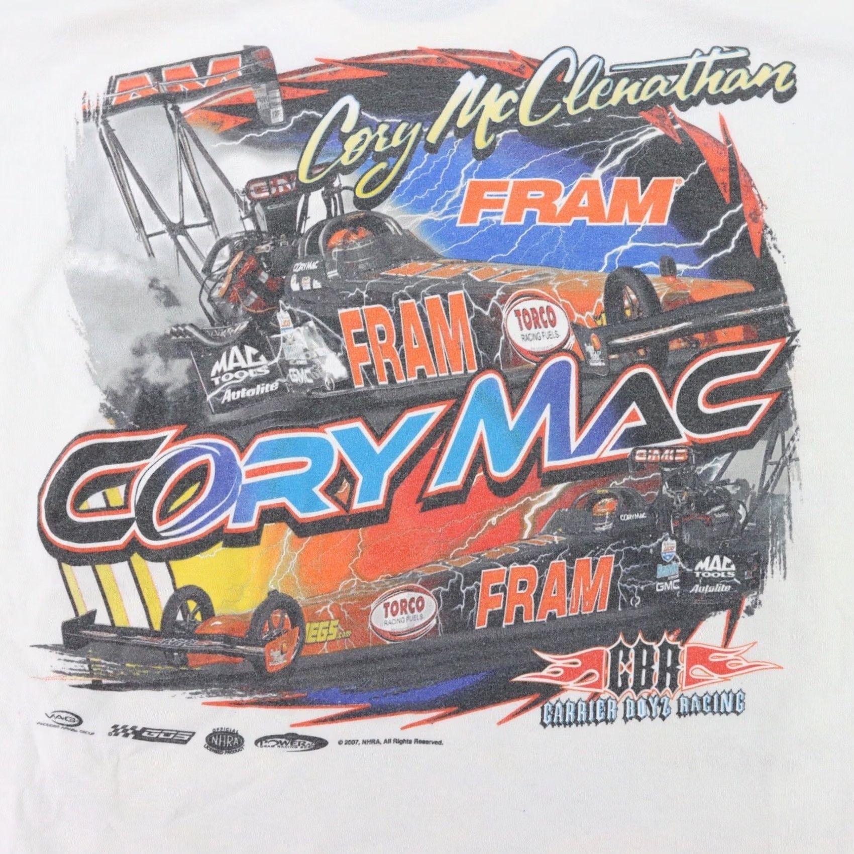 Gildan Vintage Cory Mac Racing Team Shirt - Single XL White - Condition Size US XL / EU 56 / 4 - 3 Thumbnail