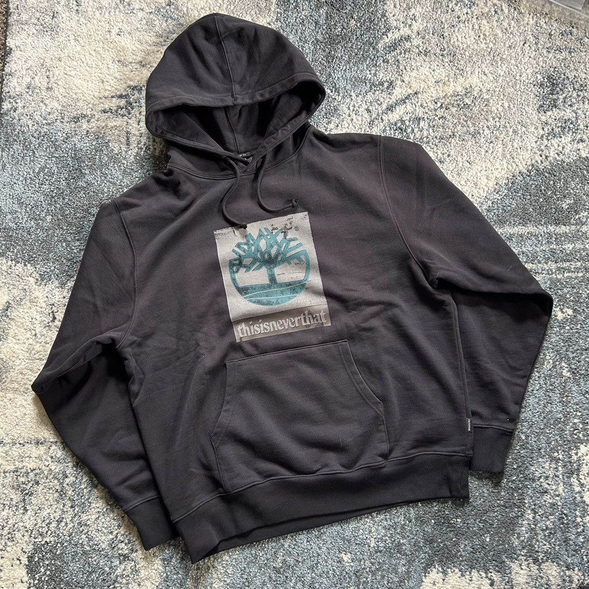 thisisneverthat TNT TiMBERLAND FADED HOODiE SWEATSHiRT ViNTAGE WASHED BLACK Size US L / EU 52-54 / 3 - 10 Thumbnail