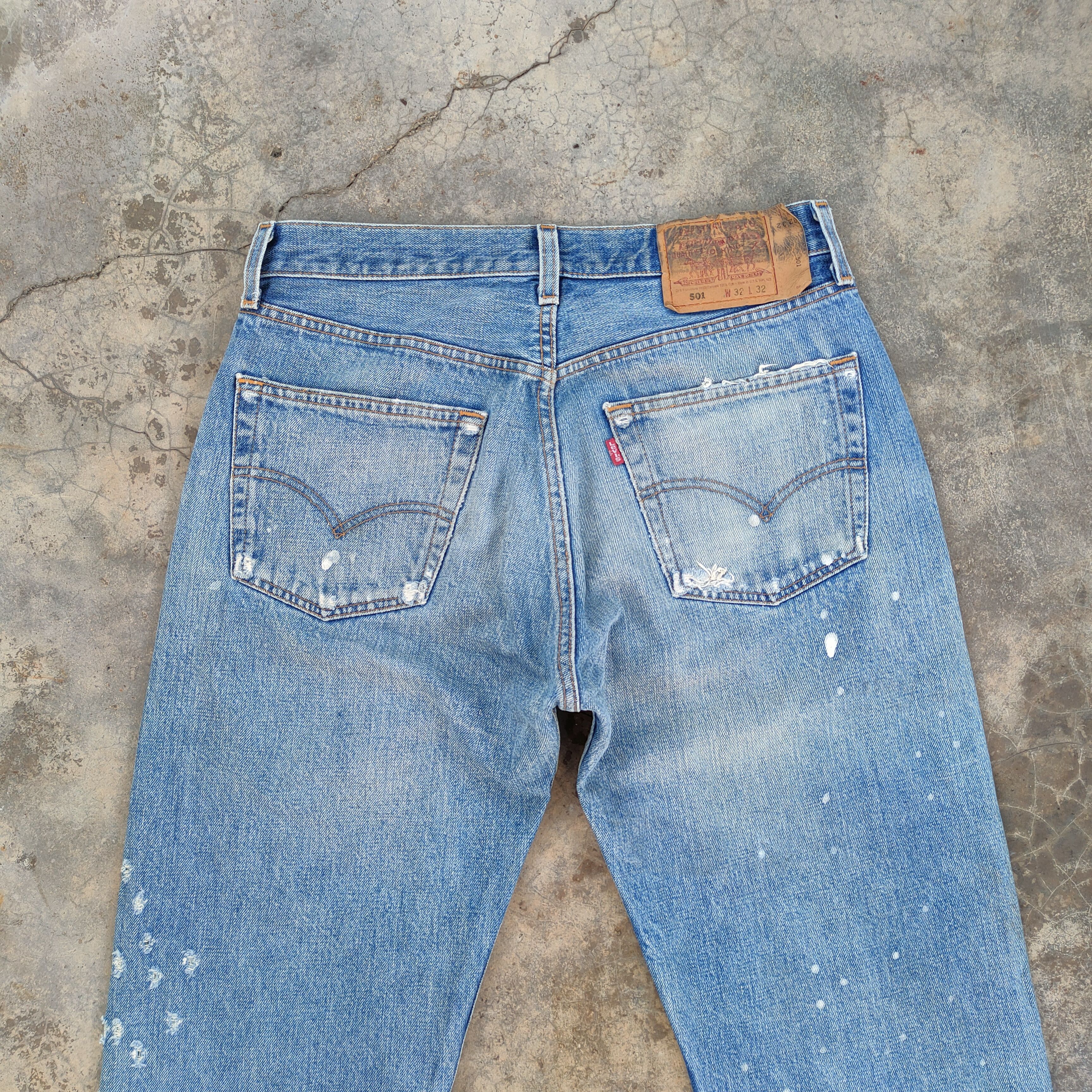 Levi's Vintage Clothing W30 LEVI'S 501 00' FADED DISTRESSED JEAN DENIM PANTS Size US 30 / EU 46 - 8 Thumbnail