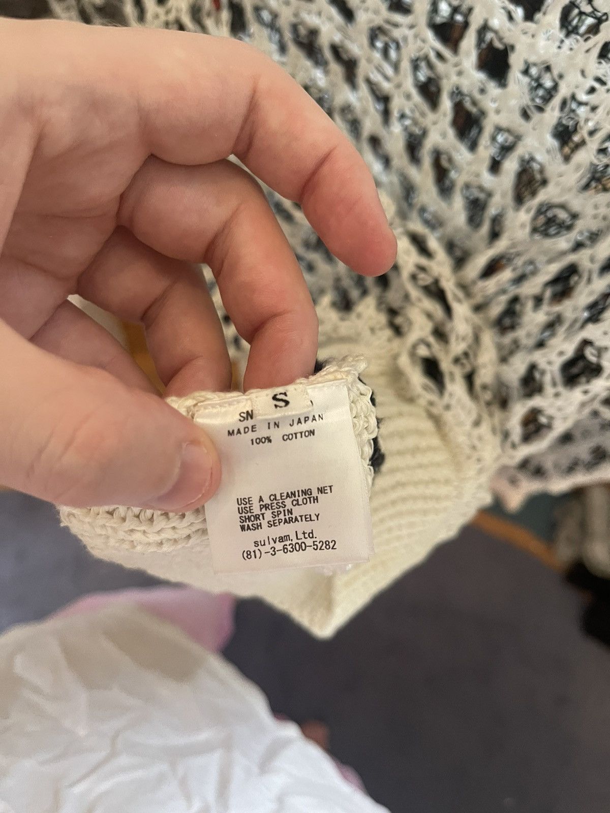 Sulvam Sulvam Mesh Over Knit White Size US S / EU 44-46 / 1 - 5 Thumbnail