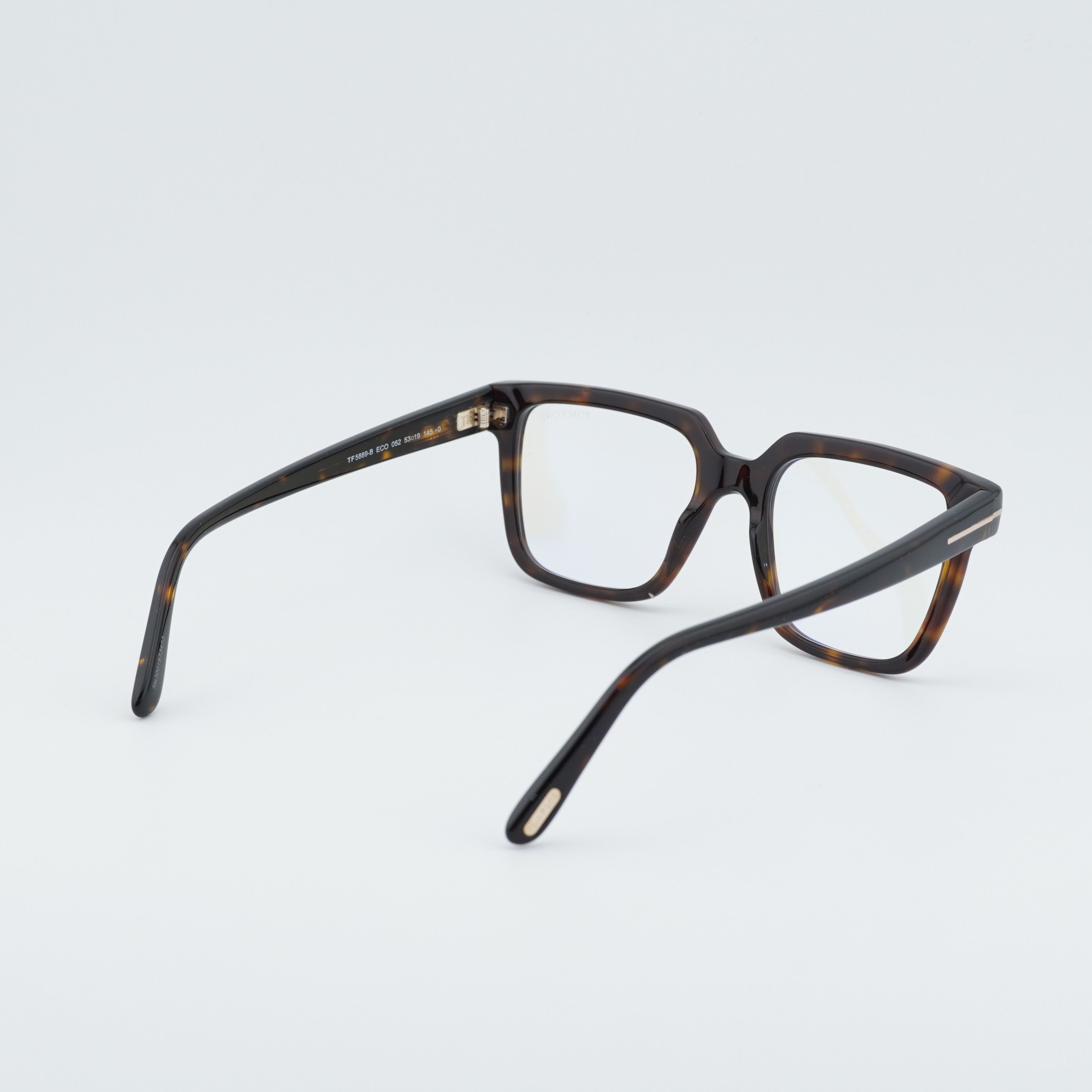 Tom Ford Tom Ford FT5889-B 052 Eyeglasses Havana 53mm Square Frame Size ONE SIZE - 7 Thumbnail