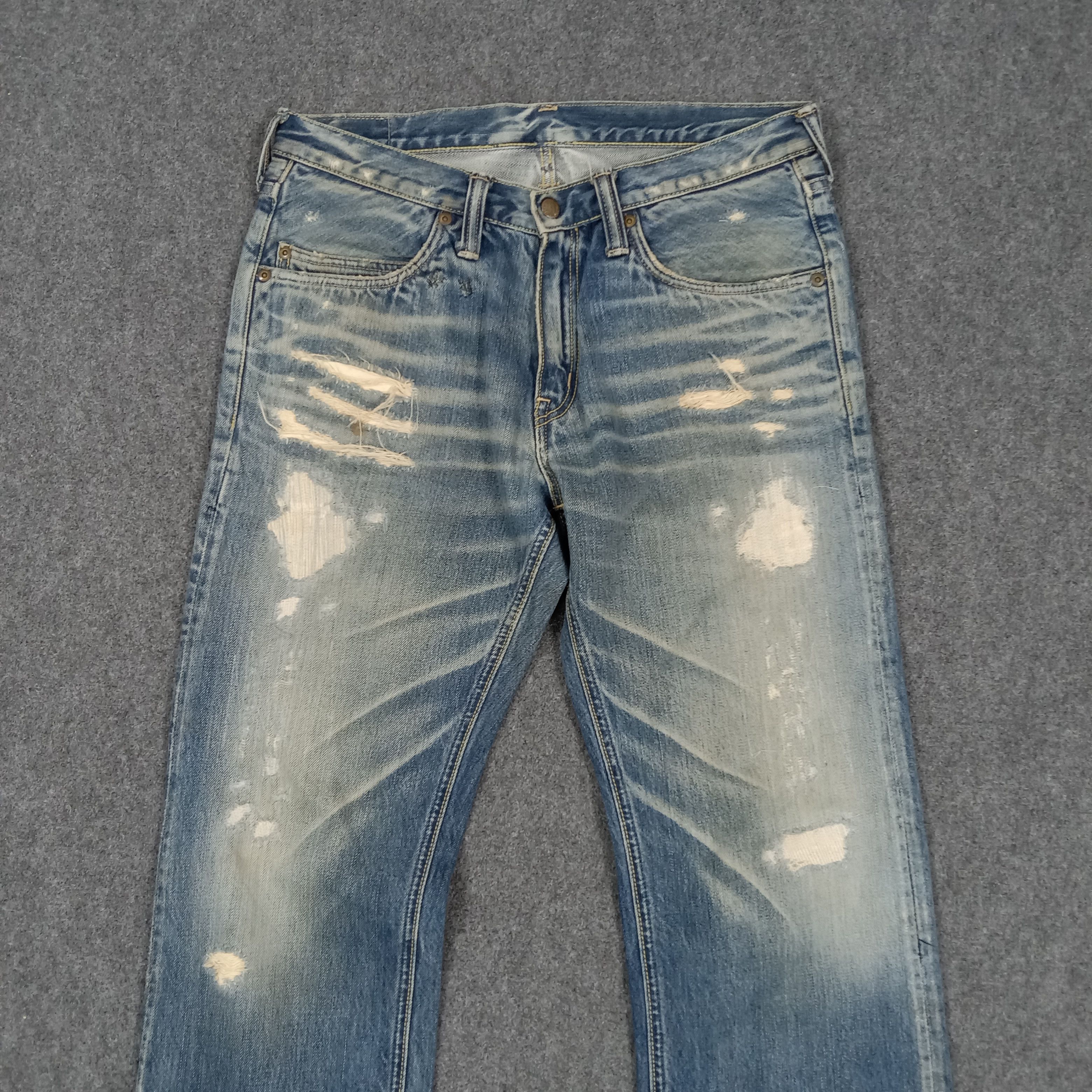 Blue Blue Japan Blue Blue Japan Distressed Denim Jeans E1A34 Size US 32 / EU 48 - 2 Thumbnail