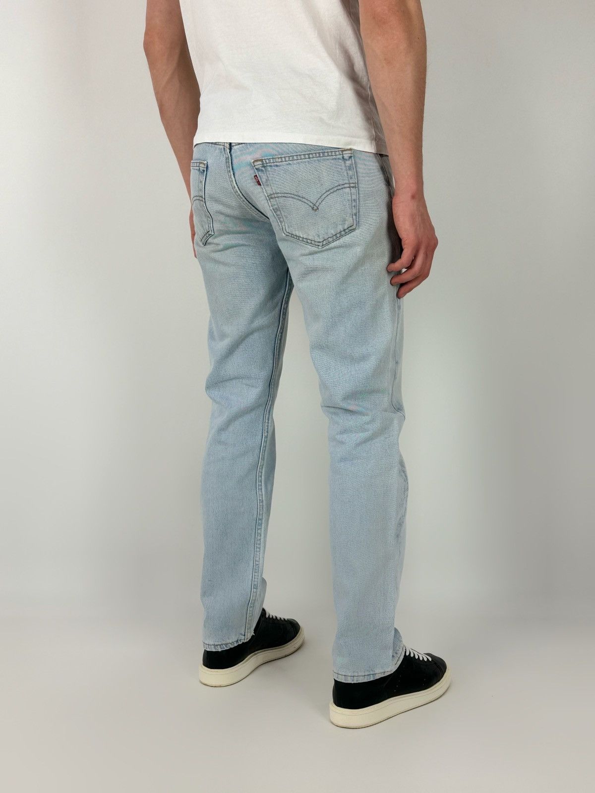 Levi's 1990's Vintage Levi's 501 USA Washed Distressed Blue Button Size US 32 / EU 48 - 3 Thumbnail