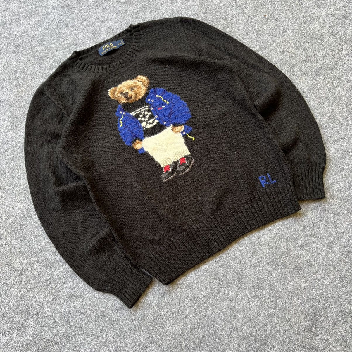 Designer × Polo Ralph Lauren × Vintage Vintage Polo Ralph Lauren Bear Knit Sweater Size M / US 6-8 / IT 42-44 - 2 Thumbnail