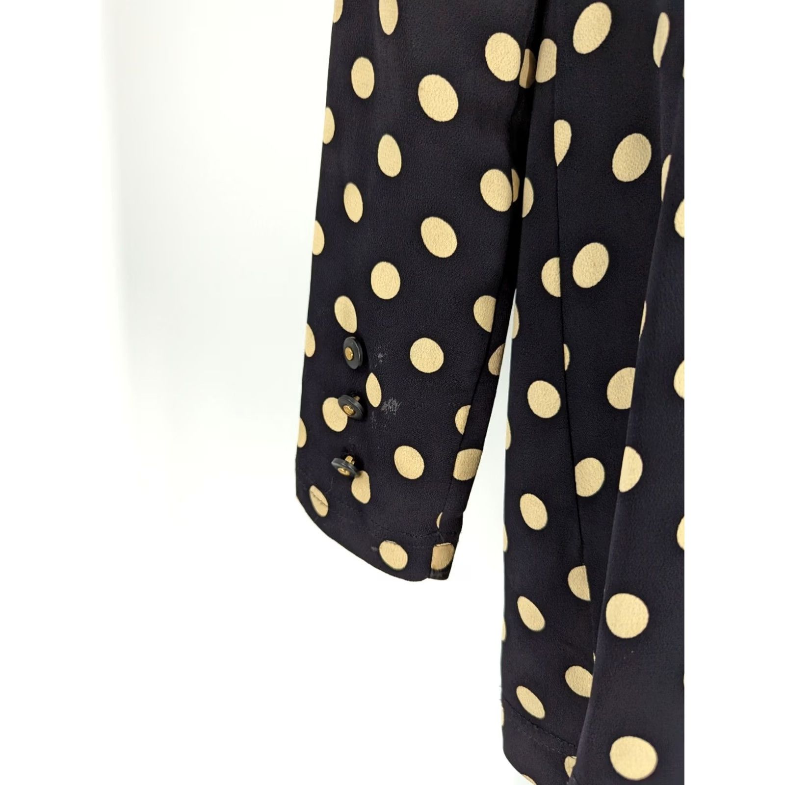 Betsey Johnson VINTAGE Betsey Johnson Polka Dot Navy Paneled Jacket Oversized Small USA 36 Womens 90s Jacket Size S / US 4 / IT 40 - 6 Thumbnail