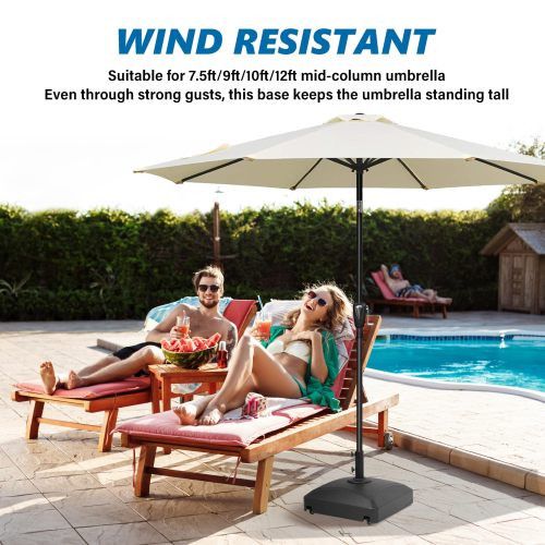 Designer × Homemade 125lb Capacity Fillable Mobile Patio Umbrella Base Heavy Dut Size US L / EU 52-54 / 3 - 2 Thumbnail