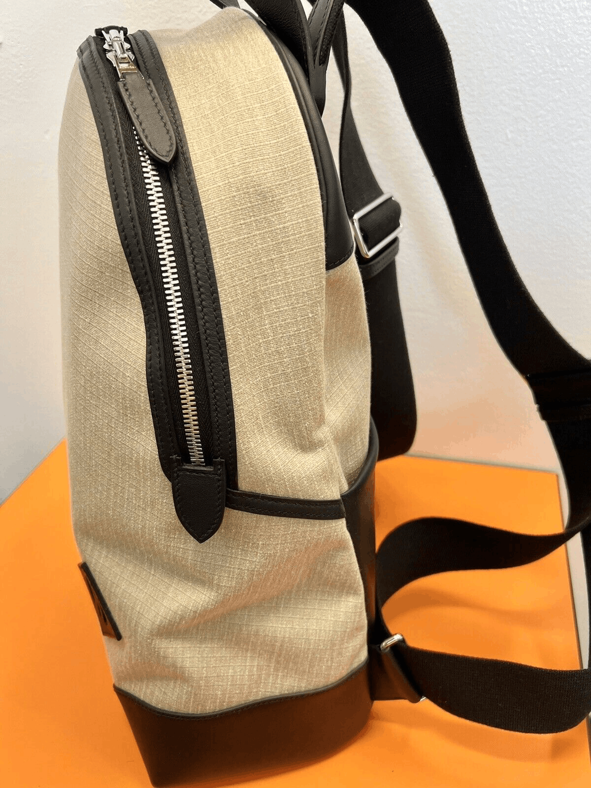 Hermes HERMES ALLBACK Bivouac Canvas Swift Calfskin Backpack $6700 Size ONE SIZE - 5 Thumbnail