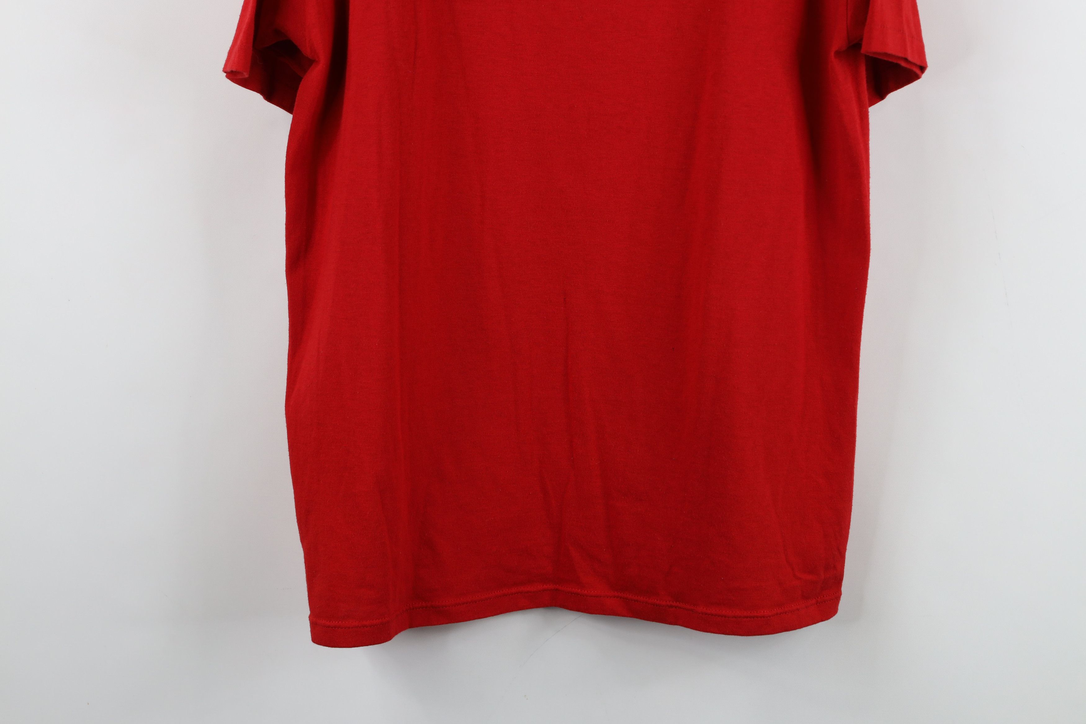 Vintage Vintage 90s Streetwear Blank Short Sleeve T-Shirt Red USA Size US L / EU 52-54 / 3 - 12 Thumbnail
