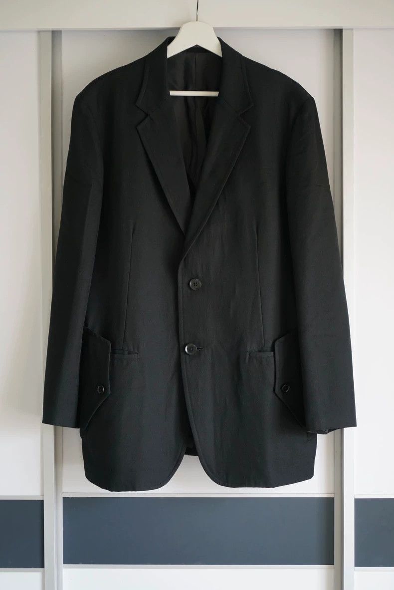 Yohji Yamamoto Yohji Yamamoto Yohji Yamamoto Multi-Pocket Black Blazer Size US M / EU 48-50 / 2 - 1 Thumbnail
