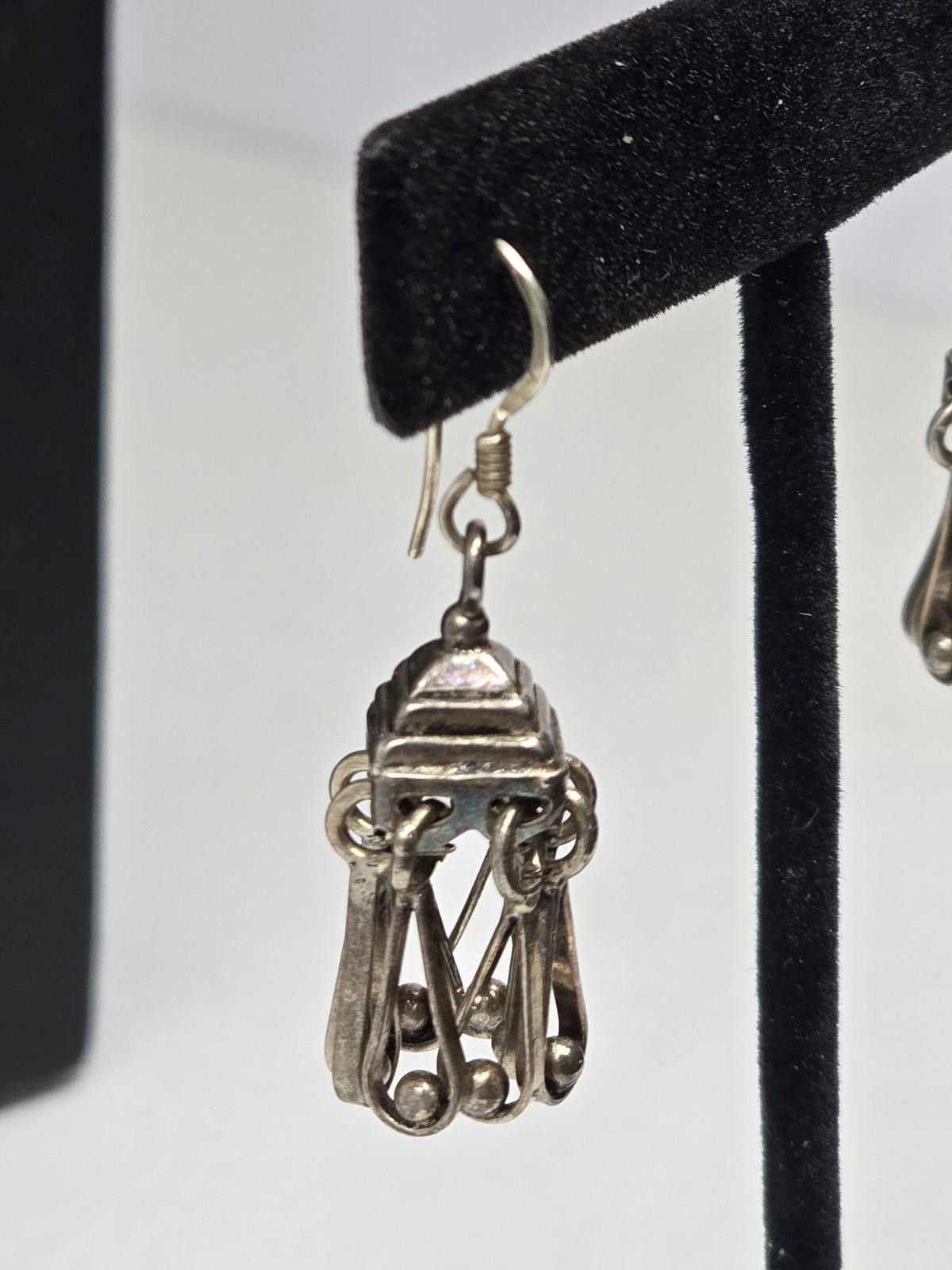Studio D'Artisan Sterling Silver Chandelier Lantern Earrings Handmade 10g Size ONE SIZE - 2 Thumbnail