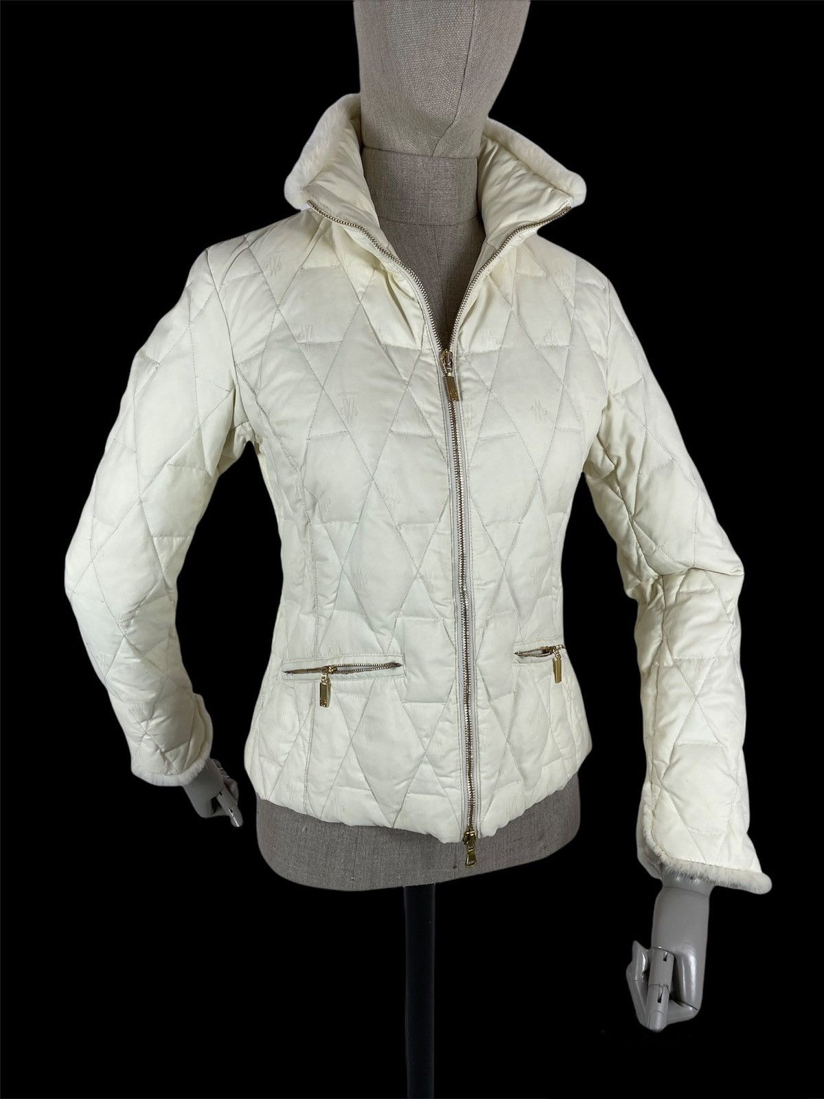 Moncler × Moncler Gamme Bleu RARE VTG MONCLER Multi Logo Fur Neck / Sleeve Puffer Down Jacket Zip Parka Size S / US 4 / IT 40 - 7 Thumbnail