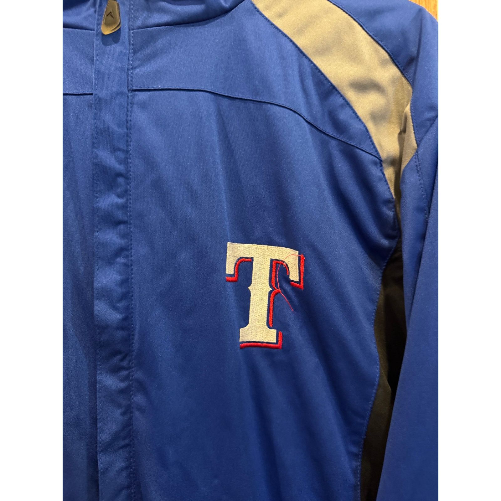 Antigua Antigua-TX Rangers Men's Full-Zip windbreaker Jacket,Blue, L Size US L / EU 52-54 / 3 - 4 Thumbnail