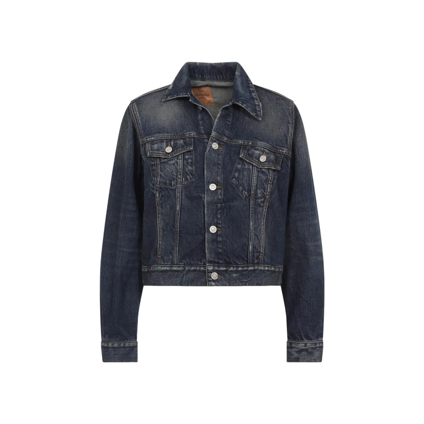 BALENCIAGA Women's Dark Blue Off Shoulder Jacket New & Authe