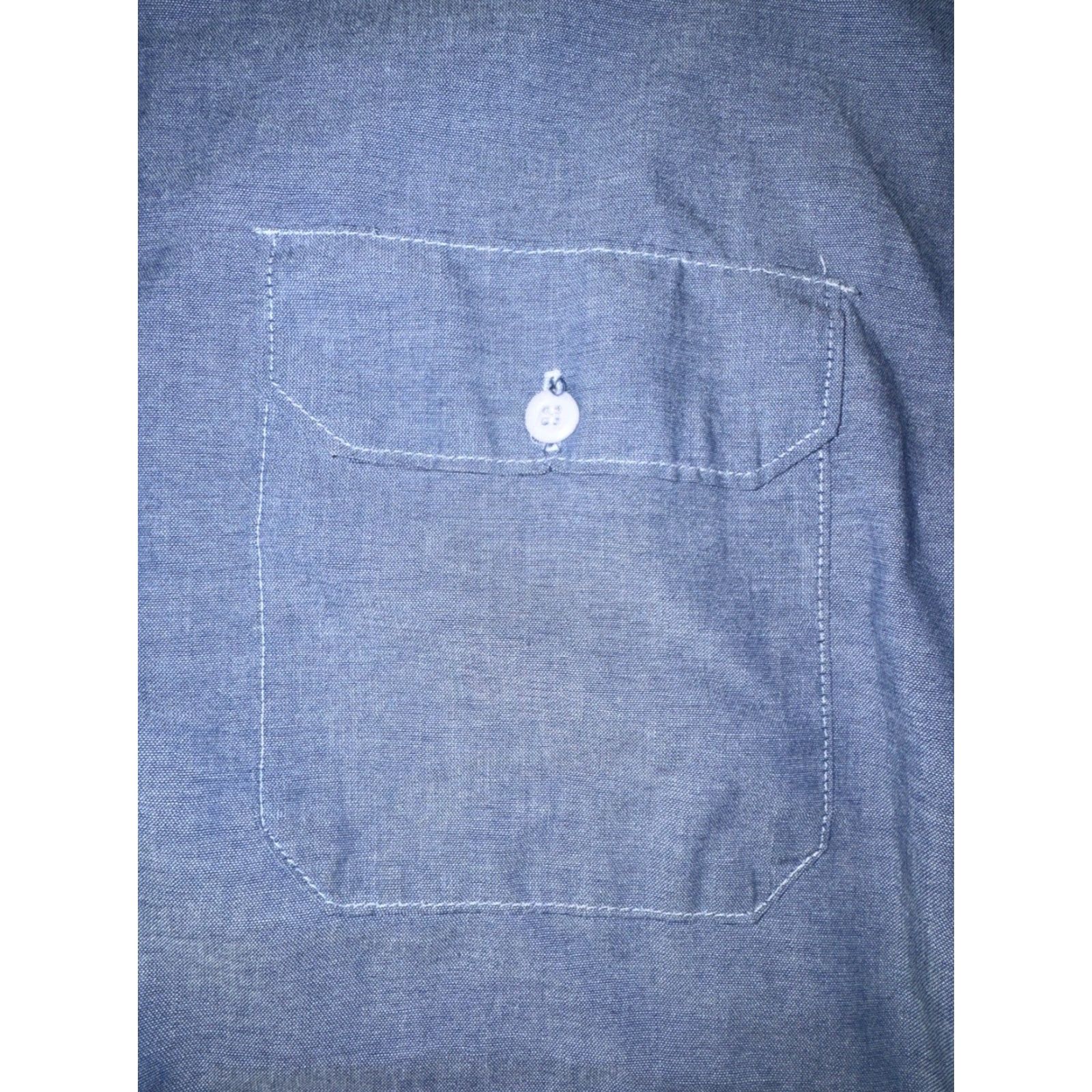 Dickies VINTAGE Dickies Work Shirt XL 17-17 1/2 Long Sleeve Blue Button-Front Cotton Blend Grunge 1990s Mens Size US XL / EU 56 / 4 - 4 Thumbnail