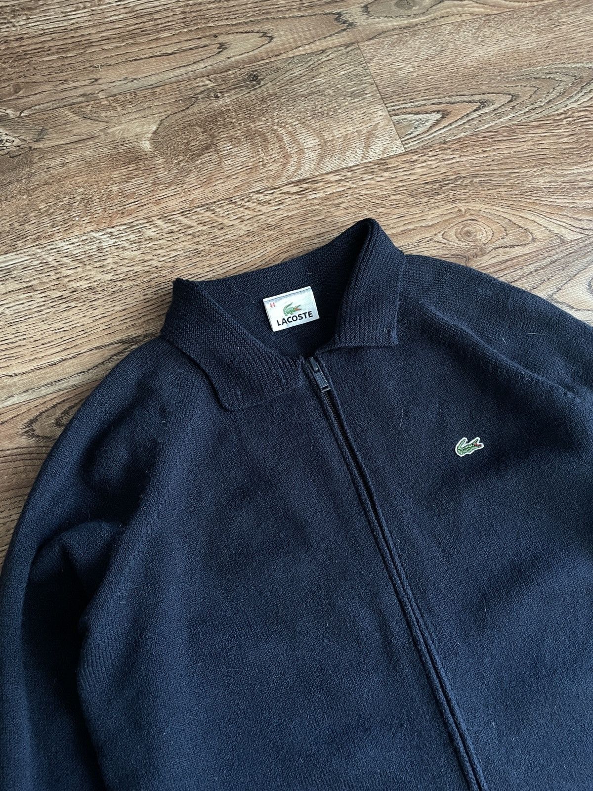 Lacoste × Vintage VINTAGE Y2K LACOSTE ZIP UP KNITTED SWEATER Size US S / EU 44-46 / 1 - 3 Thumbnail