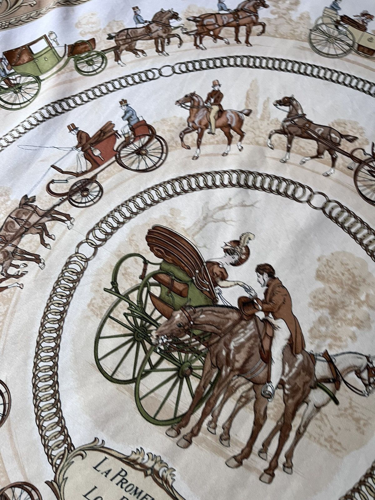 Hermes Hermes ''La Promenade De Longchamps'' by Ledoux silk scarf Size ONE SIZE - 9 Thumbnail