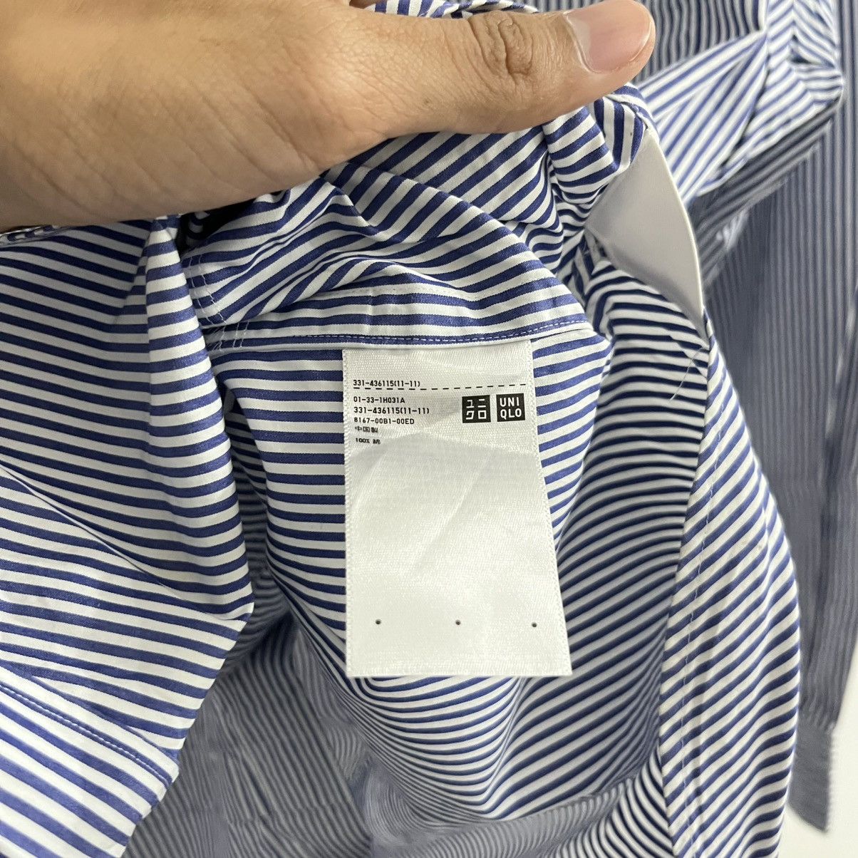 Jil Sander × Uniqlo Jil Sander X Uniqlo Blue Striped Button Up Shirt Size US S / EU 44-46 / 1 - 6 Thumbnail