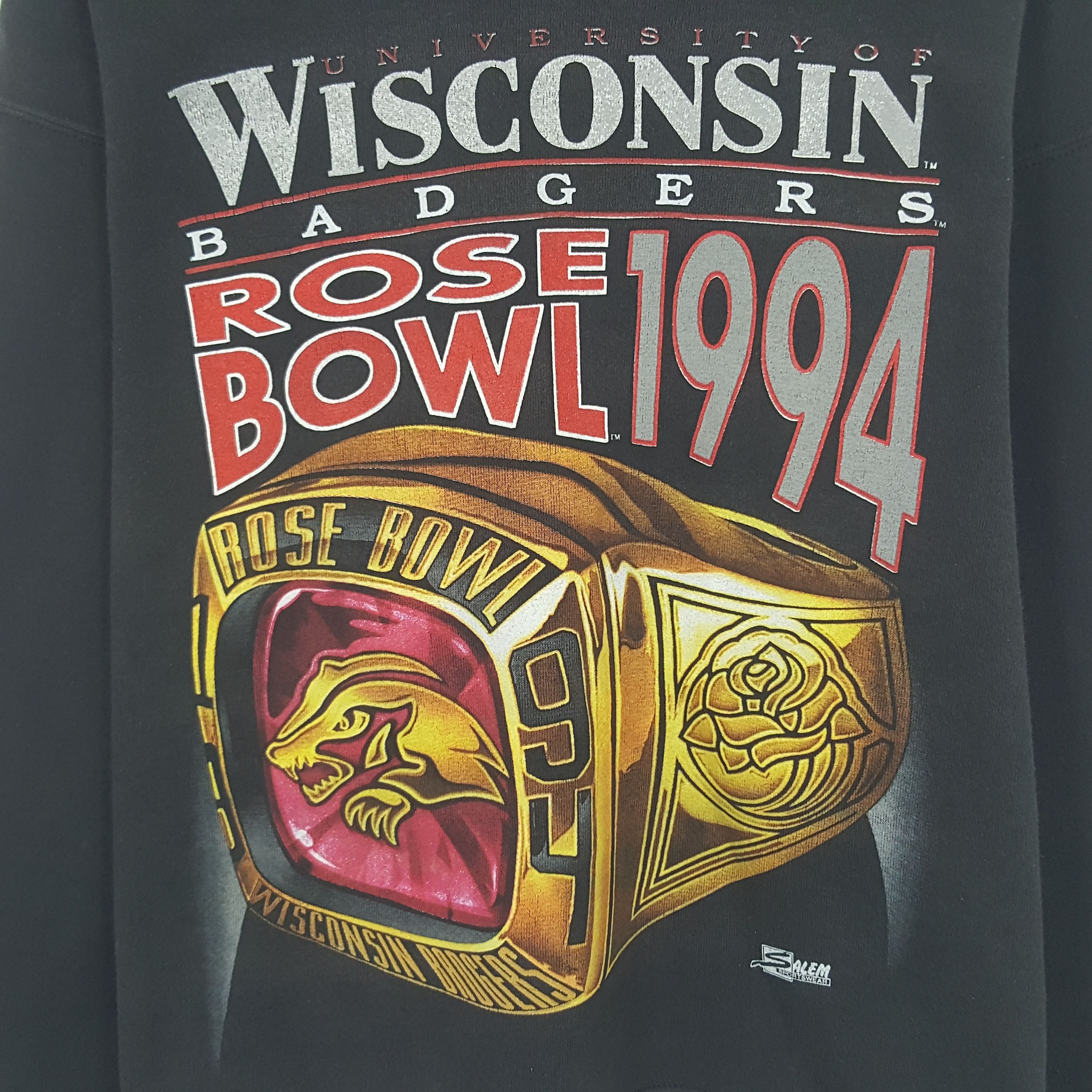 Salem Sportswear × Vintage Vintage University Of Wisconsin Rose Bowl 1994 Sweatshirt Size US M / EU 48-50 / 2 - 2 Thumbnail