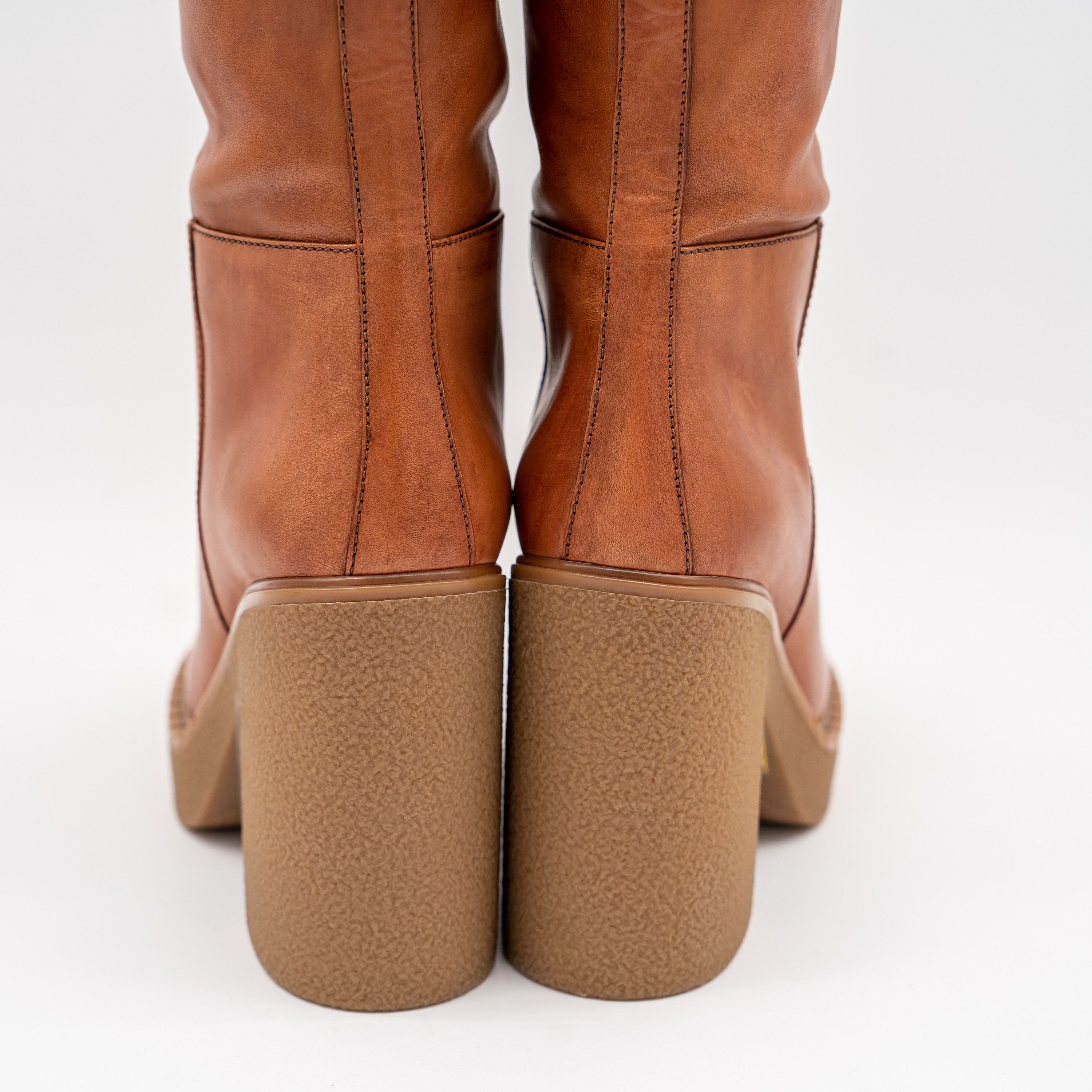 Prada 40eu 10 US Prada Cognac Shearling Fur Block Heel Boots Brown Size US 10 / IT 40 - 8 Thumbnail