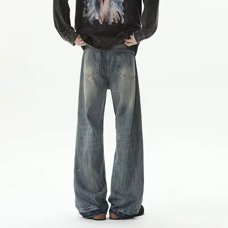 Japanese Brand Retro loose washed micro flared jeans Size US 32 / EU 48 - 4 Thumbnail