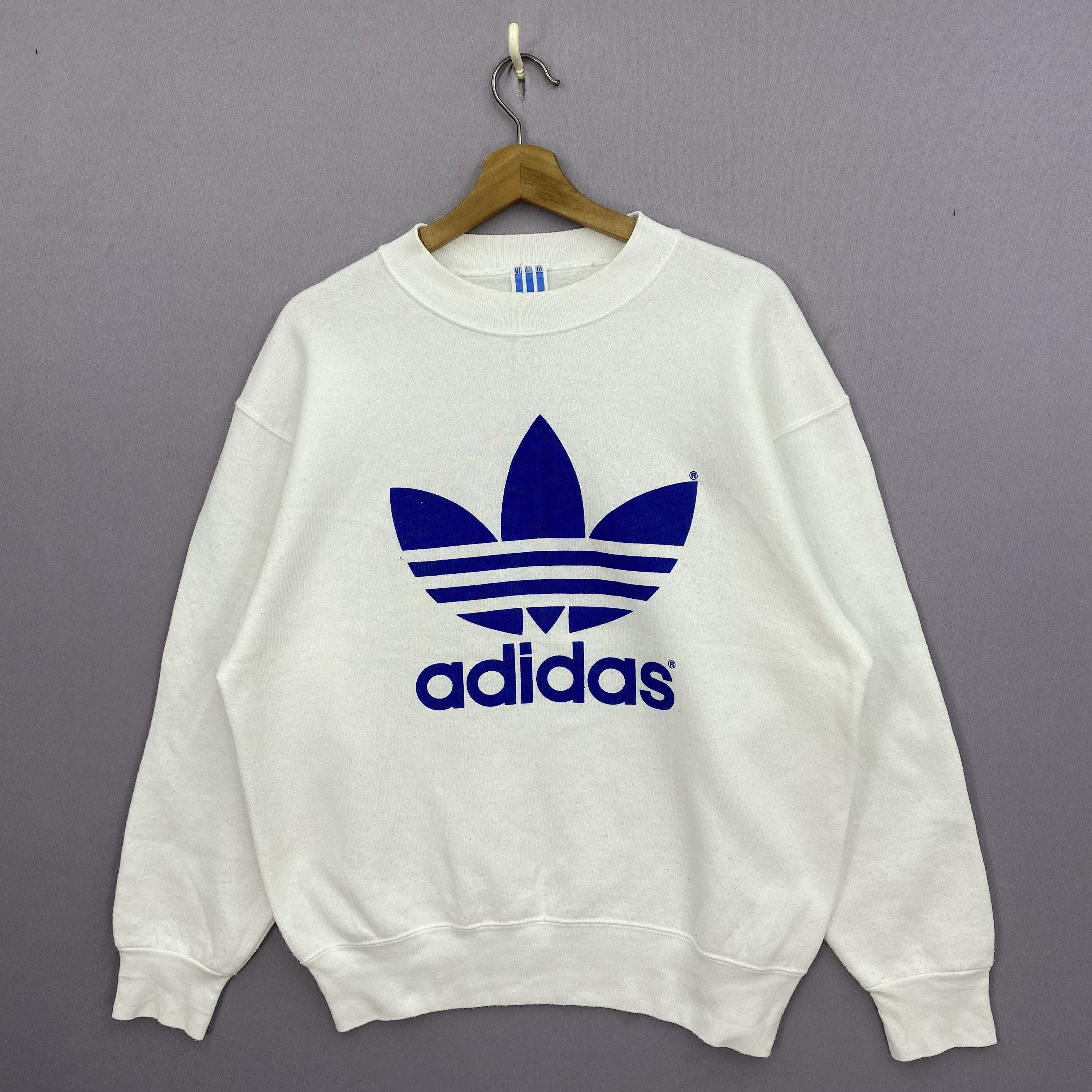 Adidas Vintage Adidas Sweater 90s Style Trefoil Sweatshirt Jumper Size US M / EU 48-50 / 2 - 1 Thumbnail