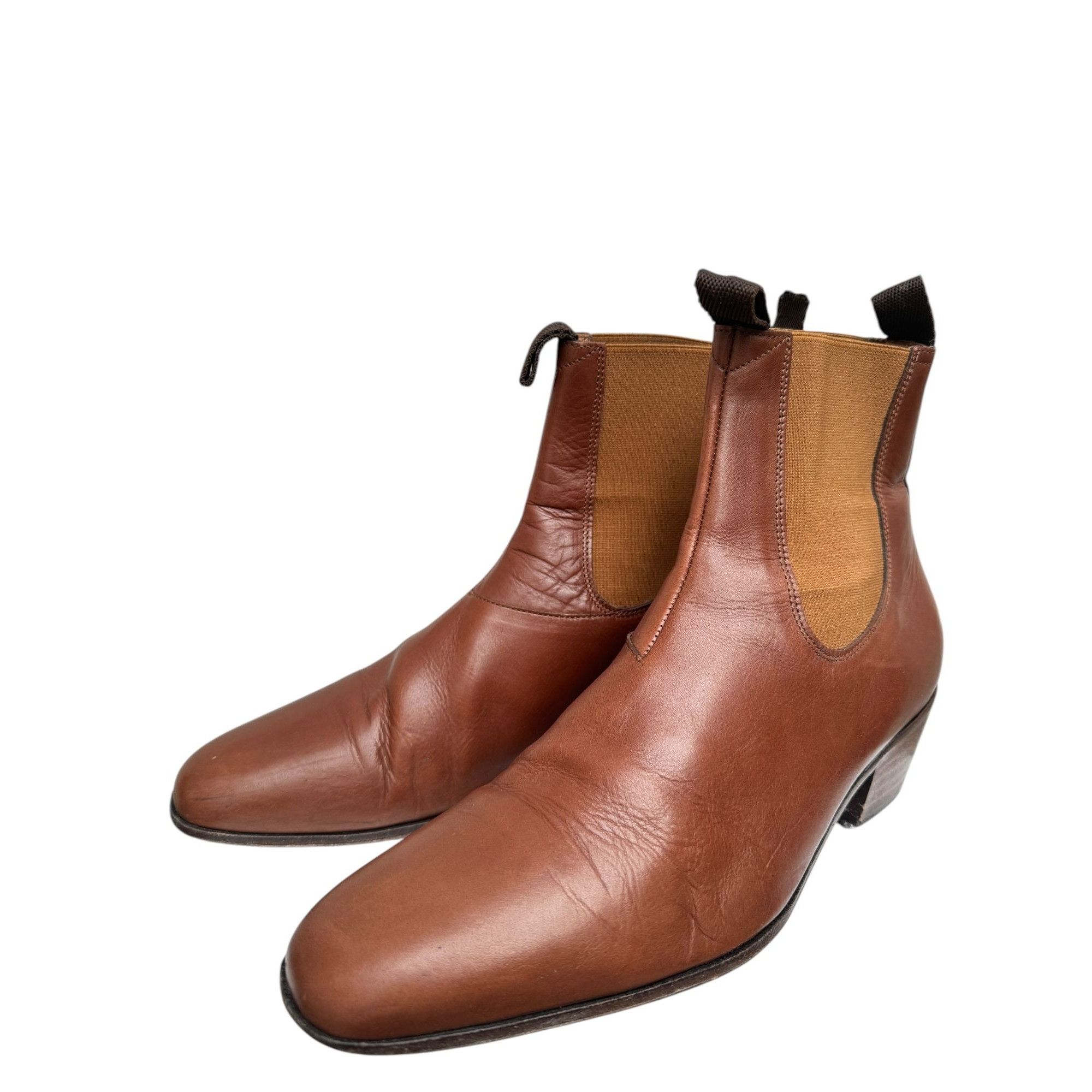 Sandro Brown Cuban Heel Chelsea Boots Size US 10 / EU 43 - 5 Thumbnail