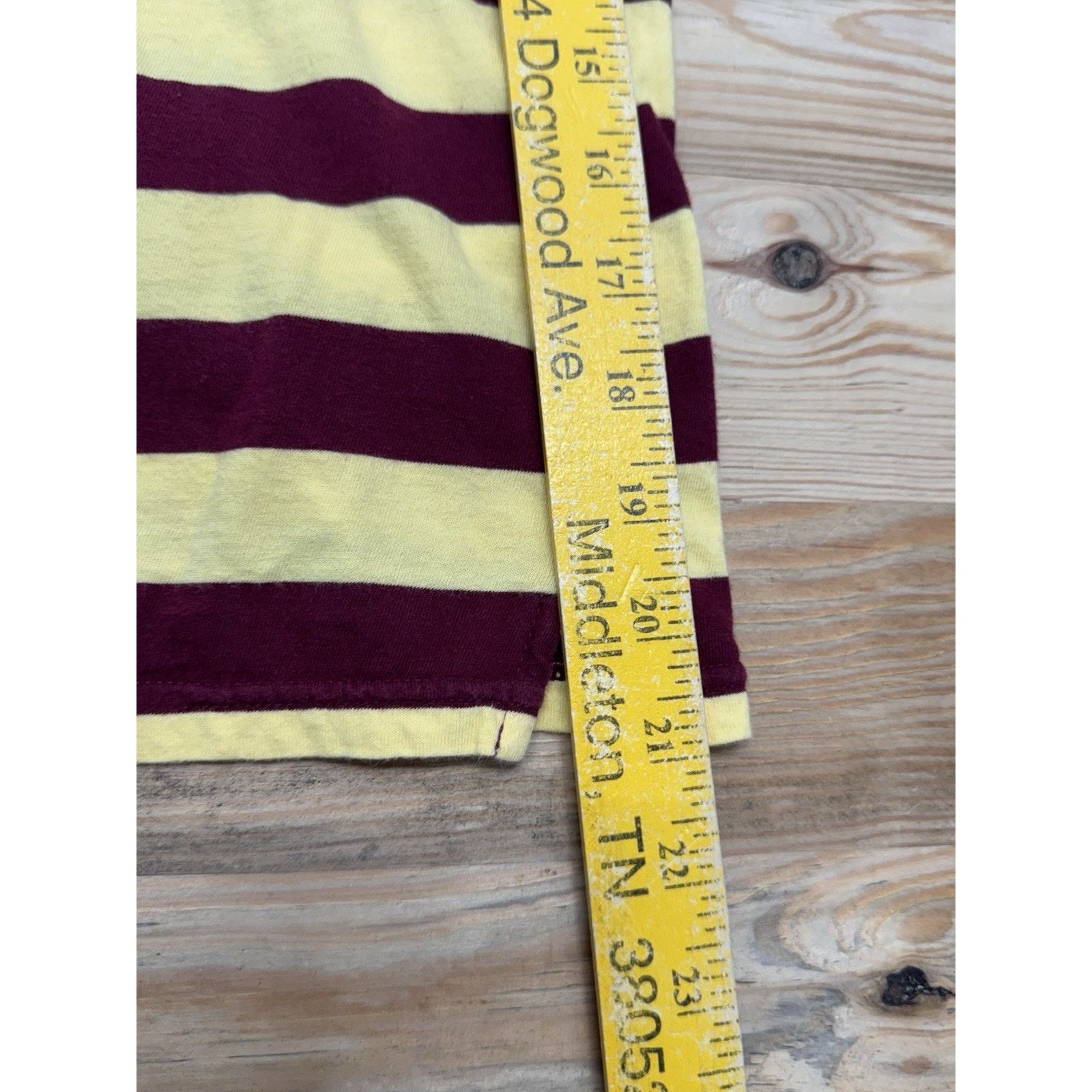 American Eagle Outfitters American Eagle Girl's L Striped Yellow Polo Shirt Size L / US 10 / IT 46 - 7 Thumbnail