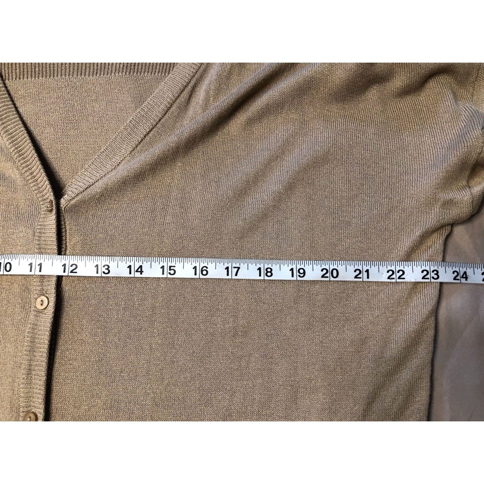 Vintage Metaphor Cardigan Sweater L Tan Button Up Long Sleeve Capsule Cottage Boho Size L / US 10 / IT 46 - 4 Thumbnail