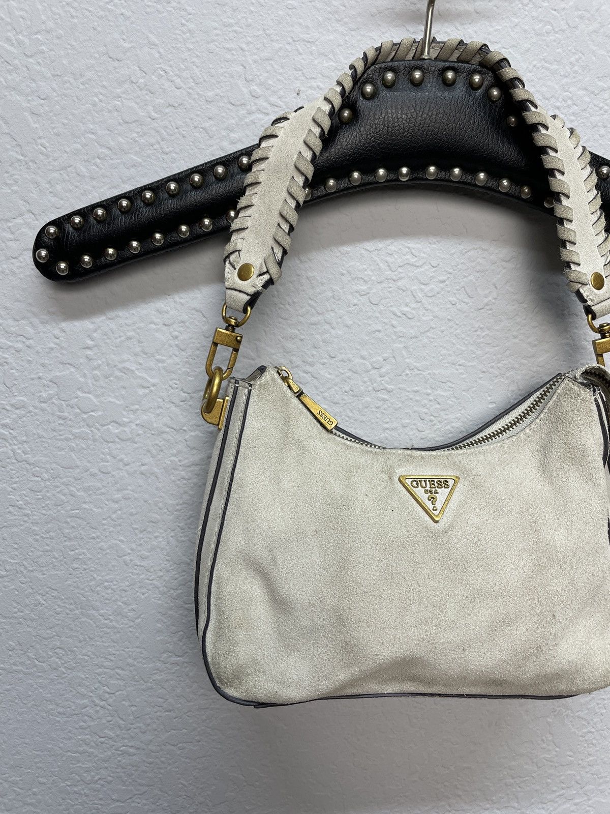 Guess × Vintage Vintage y2k Guess Baguette Avantgarde Shoulder Bag Hobo Size ONE SIZE - 2 Thumbnail