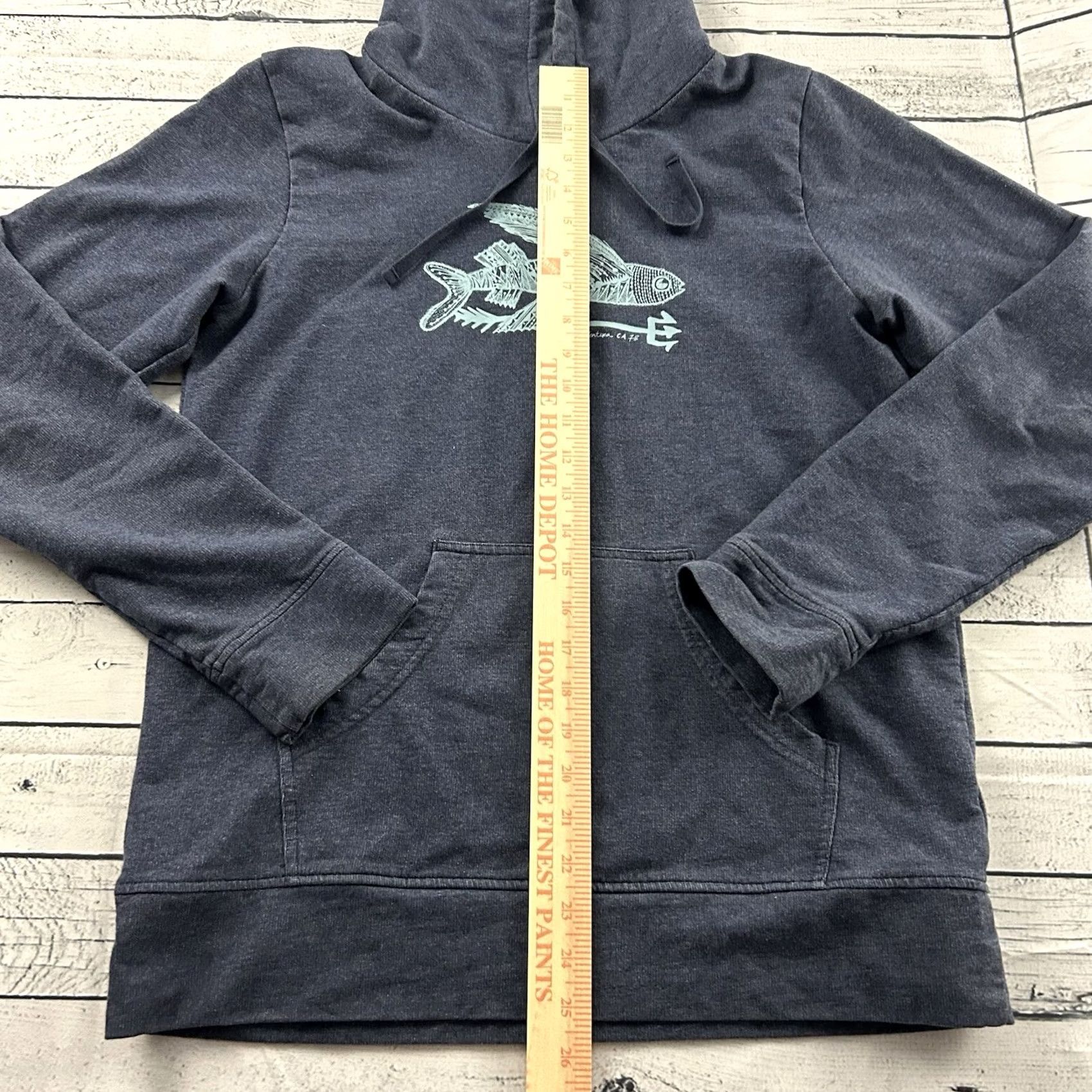 Patagonia Patagonia Flying Fish Pullover Hoodie Sweatshirt Women's M Blue Hoodie Pullover Fish 90s Style Mens Womens Boys Girls Size M / US 6-8 / IT 42-44 - 3 Thumbnail