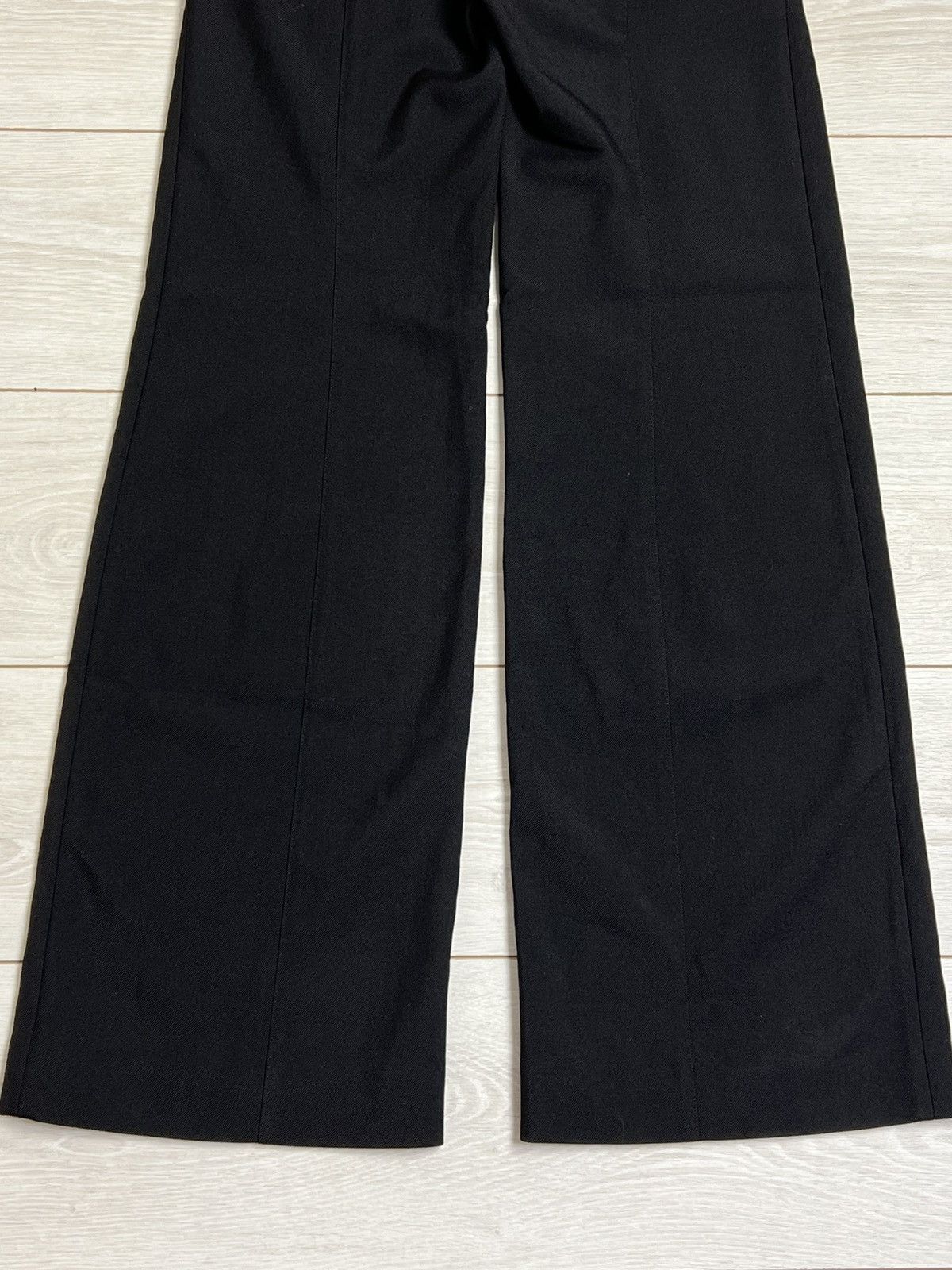 Burberry Burberry Laurel Wide-Leg Wool Trousers Black Logo Size 25" / US 0 / IT 36 - 7 Thumbnail
