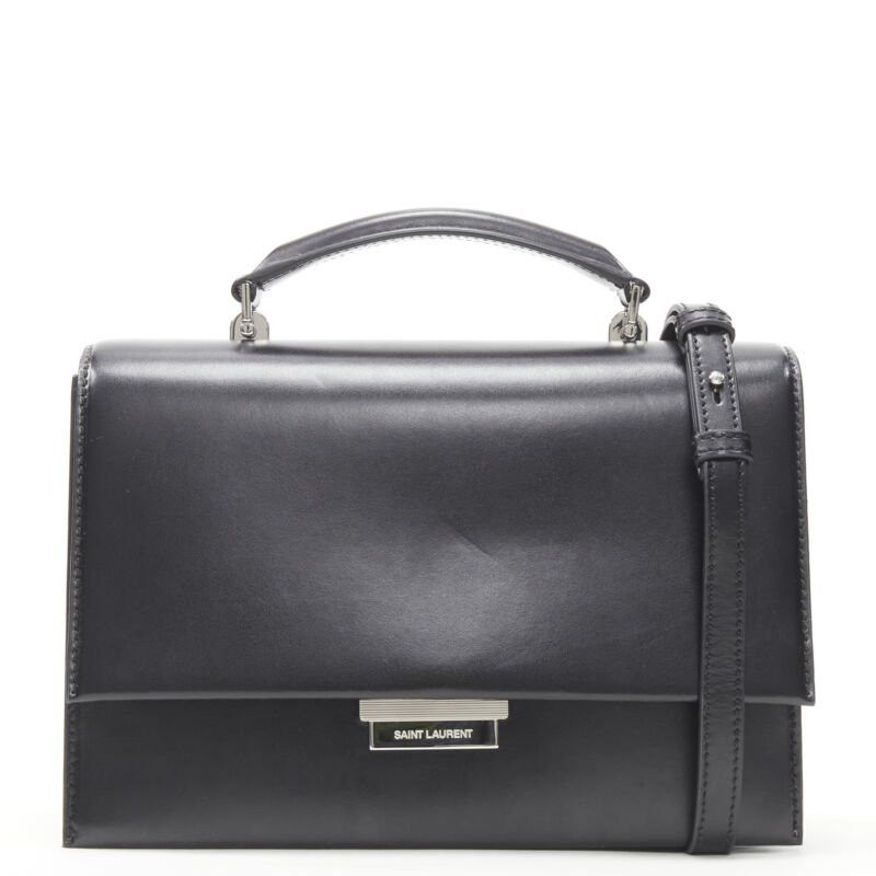 Saint Laurent Paris SAINT LAURENT Babylone black smooth leather top handle flap crossbody bag Size ONE SIZE - 1 Thumbnail