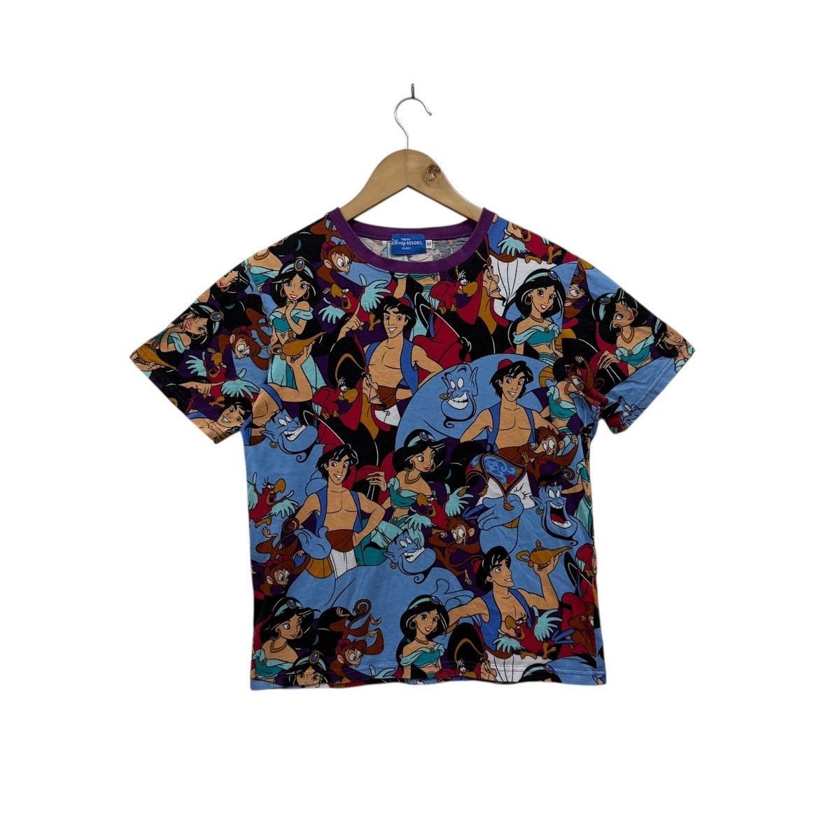 Vintage AOP Aladdin Genie Jasmine By Tokyo Disney Tshirt