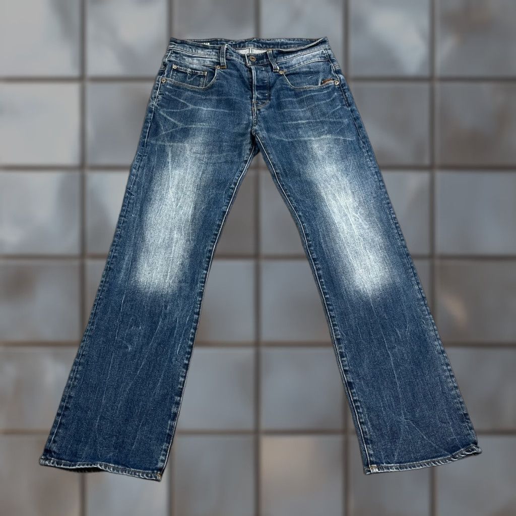 G-Star G-Star Jeans Regular Straight 30 32 Medium Wash Blue Whiskers Fades Radar Mens Jeans Regular 30in 32in Blue Size US 30 / EU 46 - 1 Thumbnail