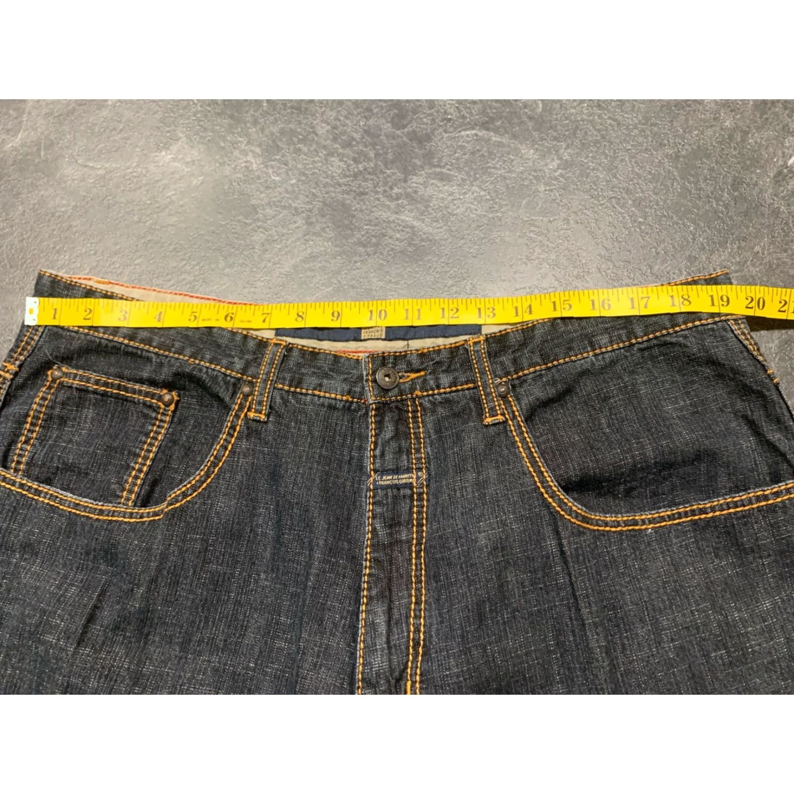 Vintage VINTAGE Girbaud Jeans Men 40 Waist Baggy Wide-Leg Black Cotton Embroidered 2000s Hip Hop Size US 40 / EU 56 - 4 Thumbnail