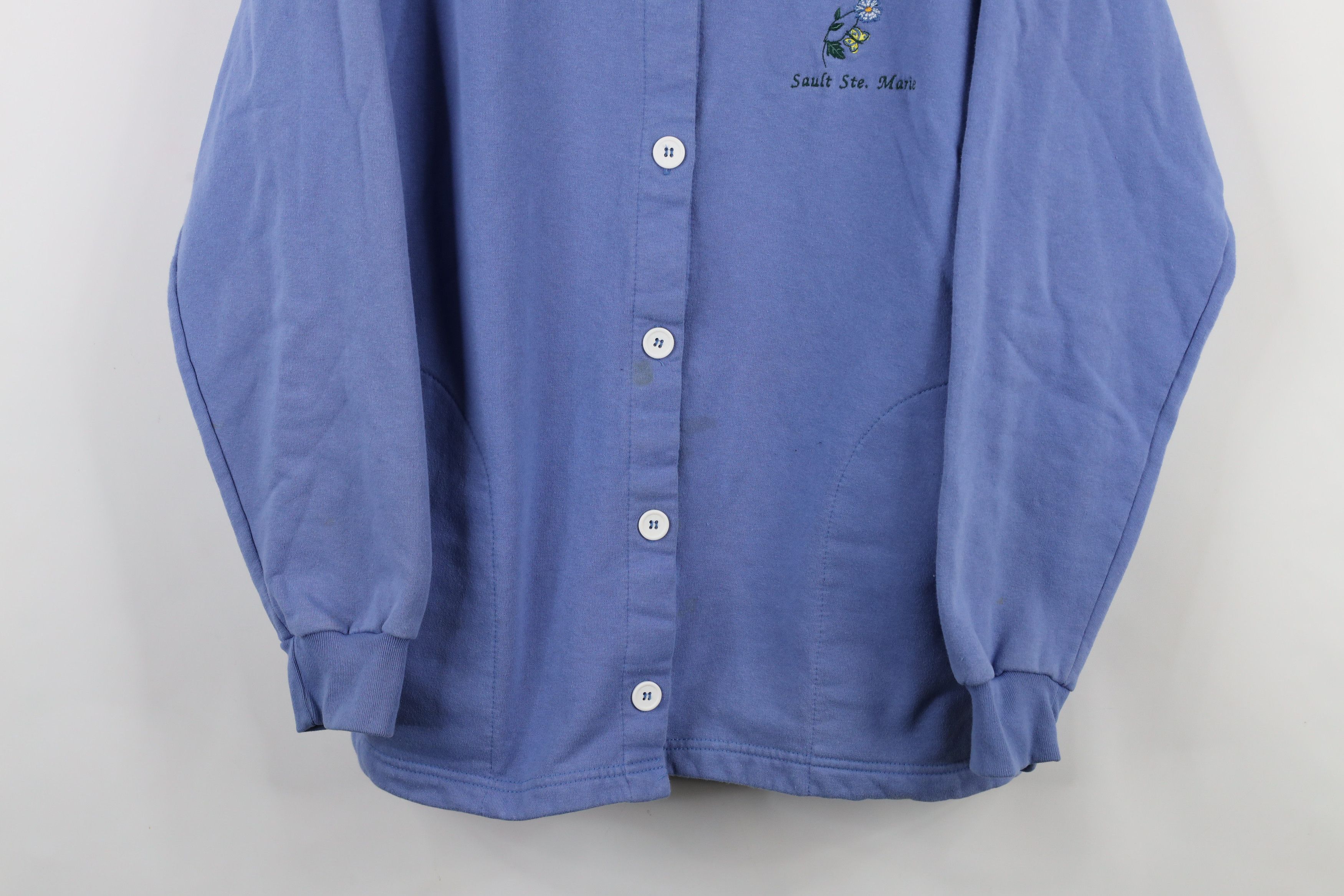 Vintage Vintage 90s Sault Ste Marie Flower Cardigan Sweatshirt USA Size L / US 10 / IT 46 - 3 Thumbnail