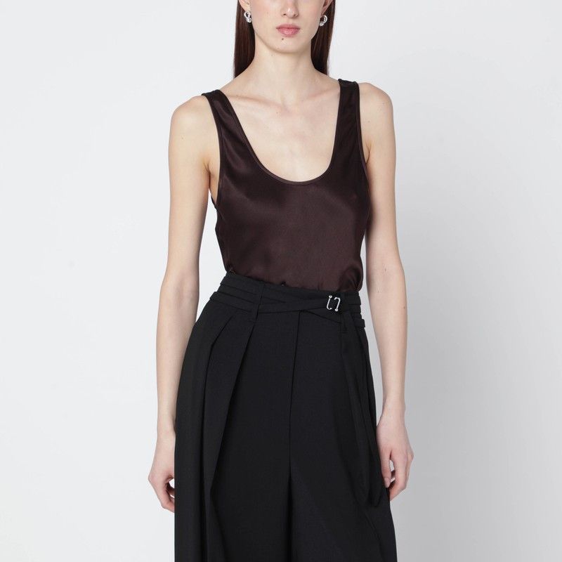 Anine Bing Anine Bing Brown Lea Silk Top Size XS / US 0-2 / IT 36-38 - 1 Thumbnail