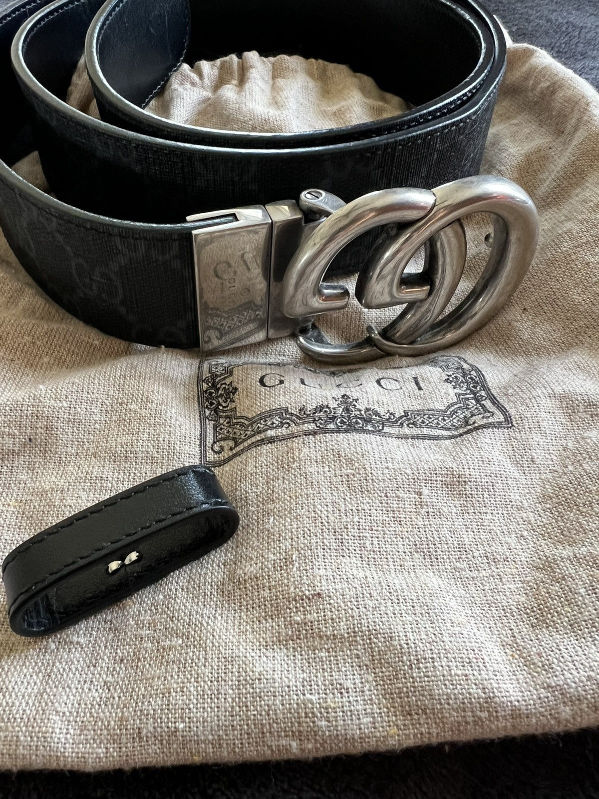 Gucci GUCCI GG MARMONT REVERSIBLE BELT Size 40 - 23 Thumbnail