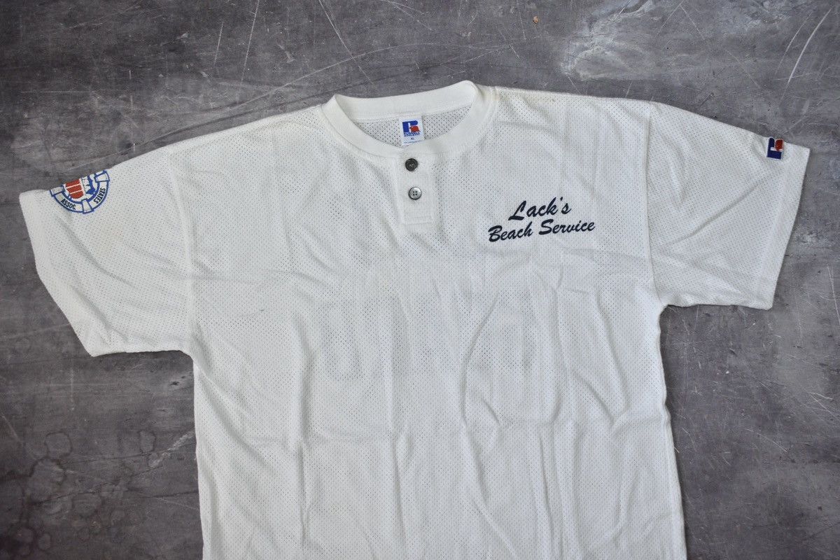 Russell Athletic × Vintage Vintage 90s Life Guard Russell Athletic Shirt (XL) Size US XL / EU 56 / 4 - 4 Thumbnail