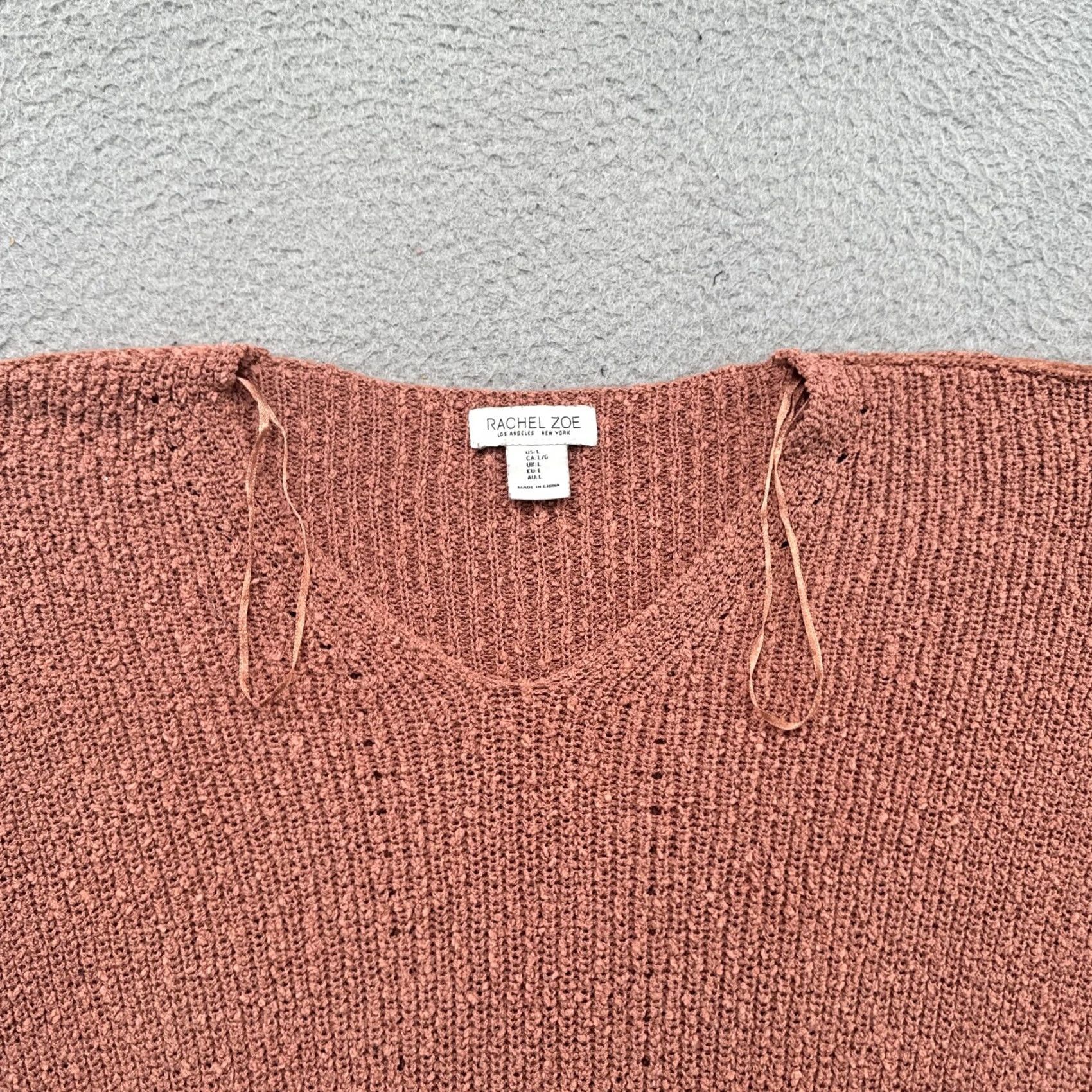 Rachel Zoe Rachel Zoe V Neck Knit Long Sleeve Sweater Women’s Size L Pink Womens Knit Sweater V-Neck Size L / US 10 / IT 46 - 2 Thumbnail