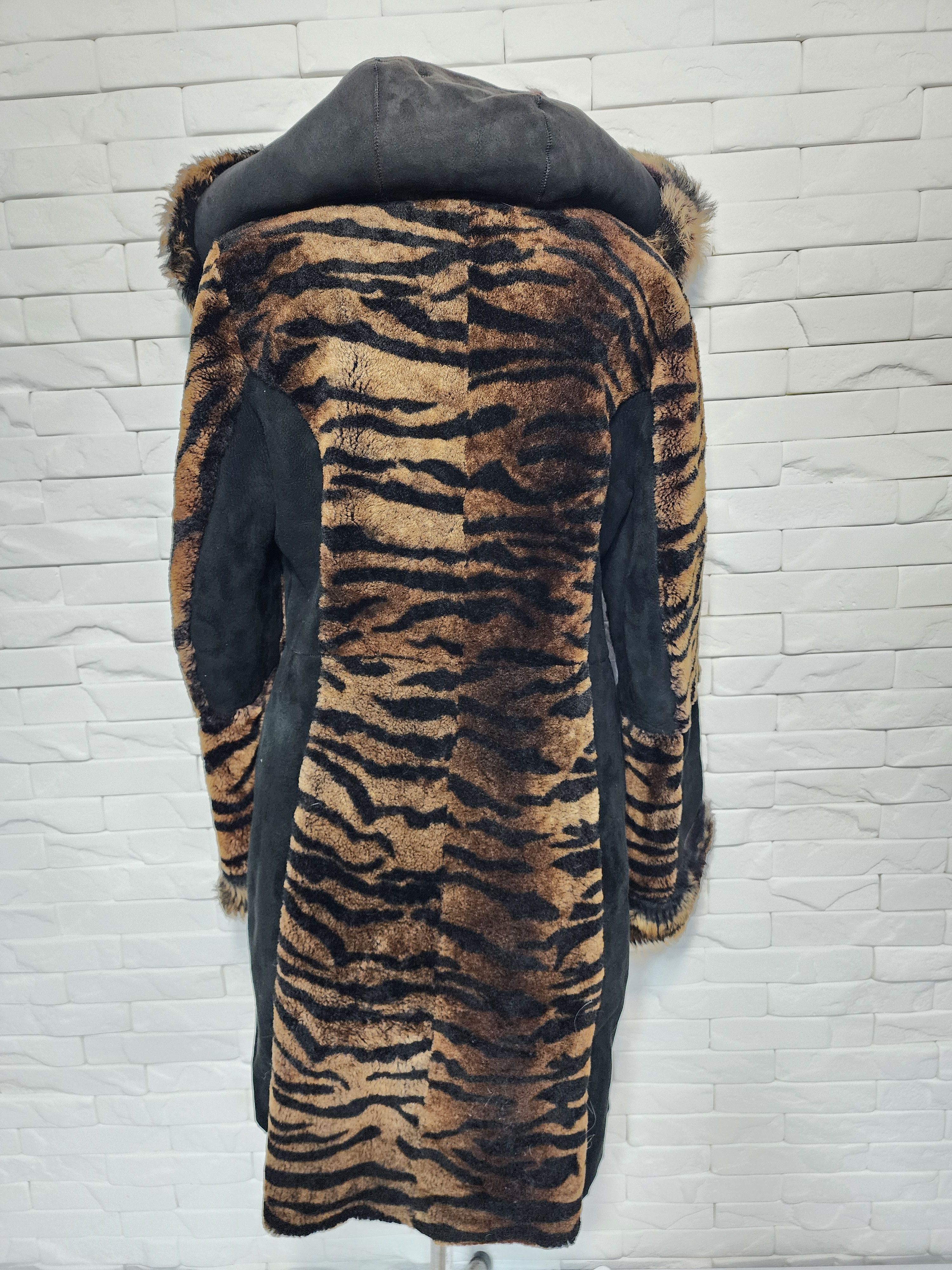 Designer Brown Women's Sheepskin Coat Size L / US 10 / IT 46 - 4 Thumbnail