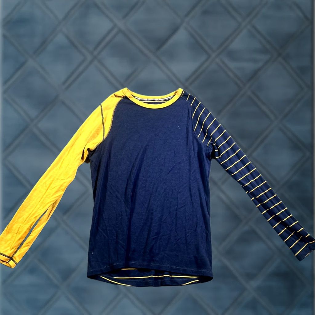 Smartwool SmartWool Base Layer Top Mens Medium Blue Striped Merino Wool Thermal Running Size US M / EU 48-50 / 2 - 1 Thumbnail