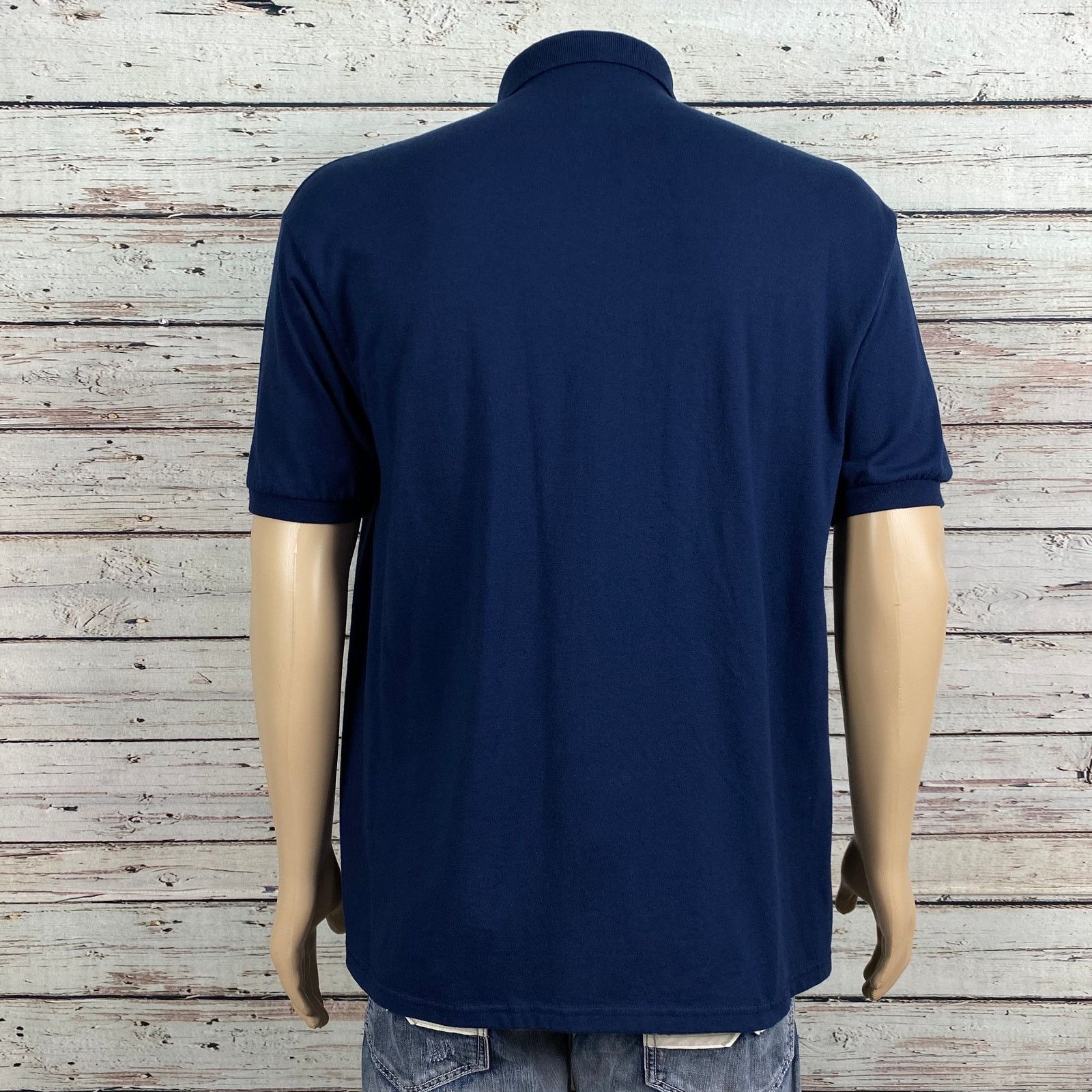 Hanes AF Air Force JROTC EM*S ISD TX-20105 Blue Polo Shirt XL Size US XL / EU 56 / 4 - 2 Thumbnail