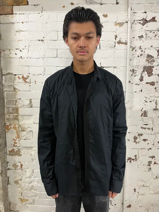 Marithe + Francois Girbaud 2000s Marithé + François Girbaud Black Minimalist Shirt Size US L / EU 52-54 / 3 - 2 Thumbnail