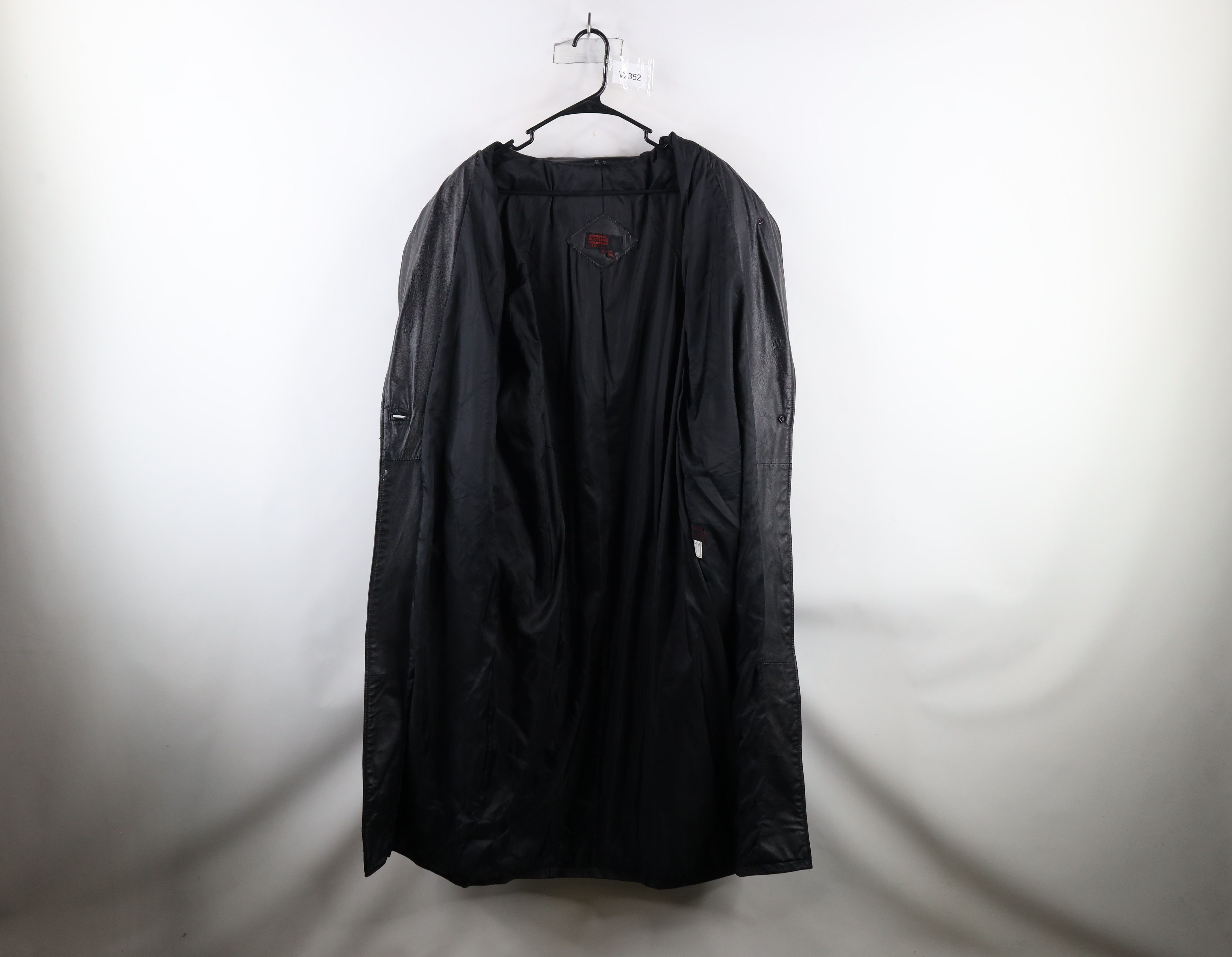 Vintage Vintage 90s Streetwear Full Length Trench Coat Jacket Black Size M / US 6-8 / IT 42-44 - 9 Thumbnail