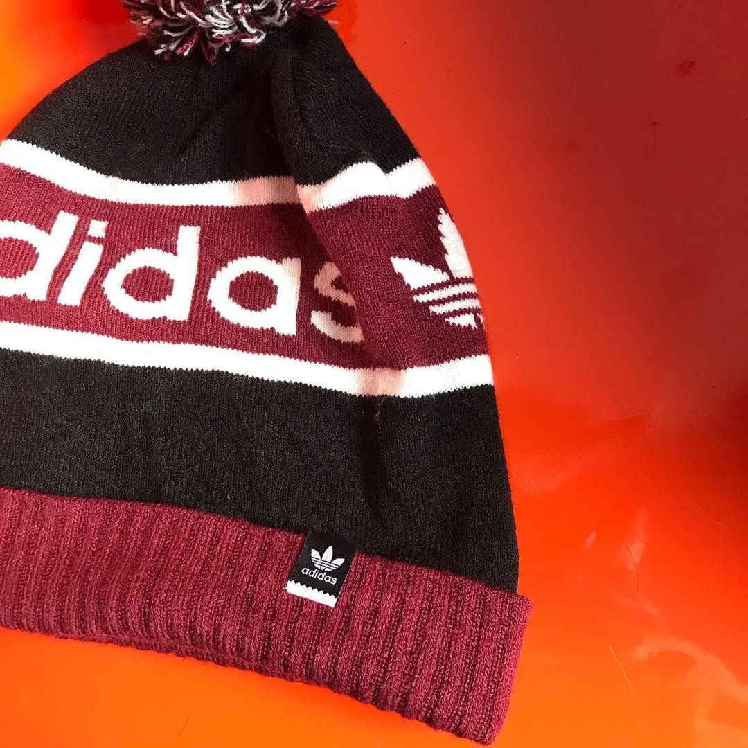 Adidas Vintage Adidas Football Pom Pom Beanie Hat / Football Booble Size ONE SIZE - 3 Thumbnail