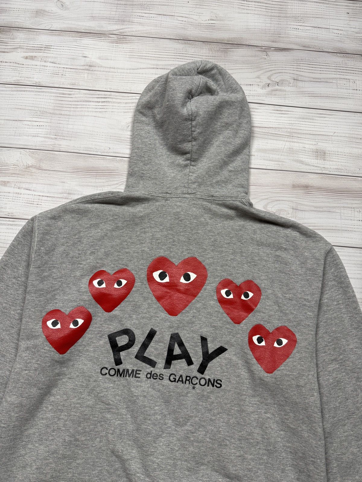 Comme des Garcons PLAY Crazy Big Logo Comme Des Garçons Play Zip Hoodie Size XL / US 12-14 / IT 48-50 - 4 Thumbnail