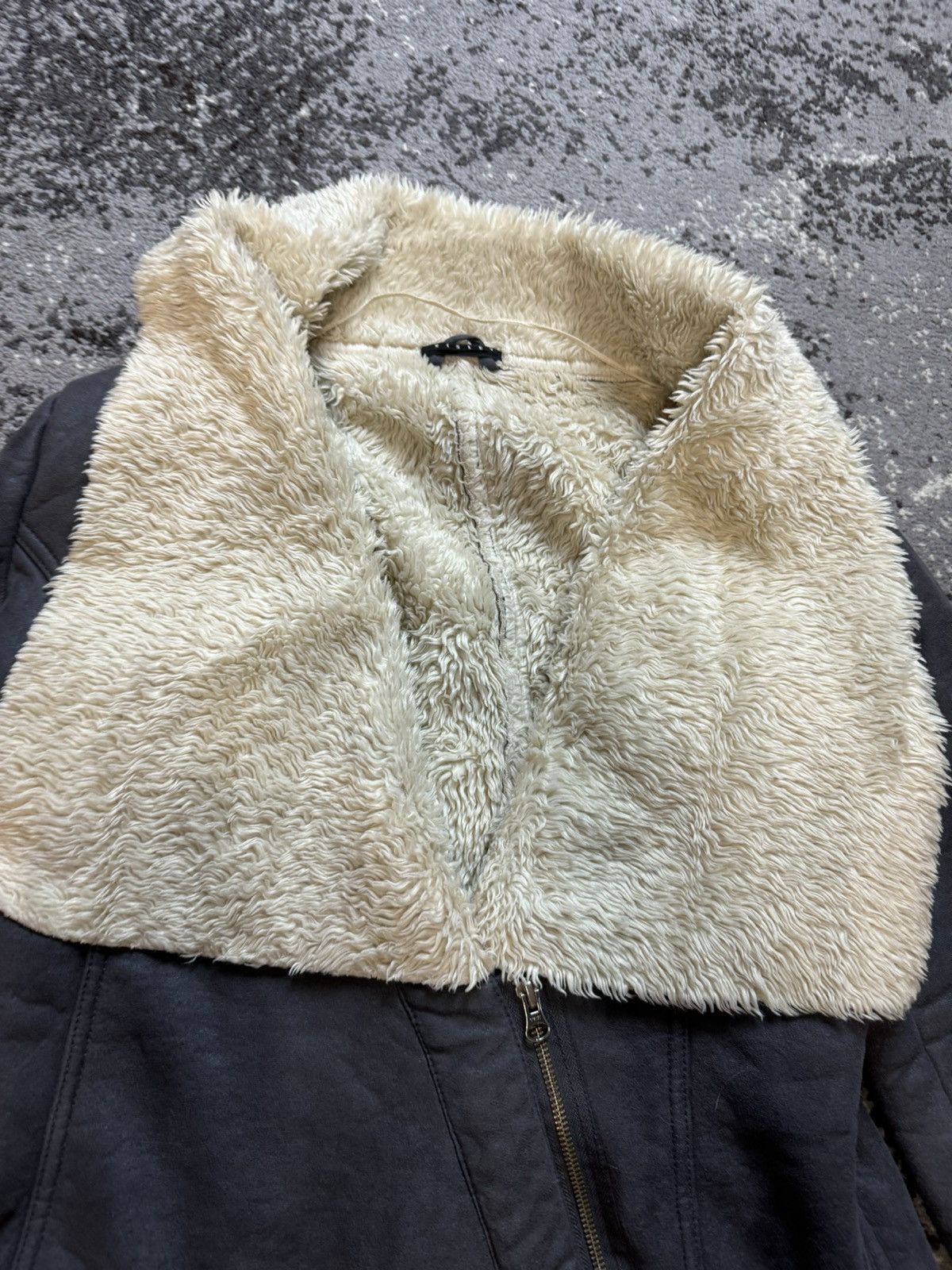 If Six Was Nine × Japanese Brand × Vintage Vintage Y2K Fur Sheepskin Coat Owens Style Asymmetrical Sued Size US M / EU 48-50 / 2 - 4 Thumbnail
