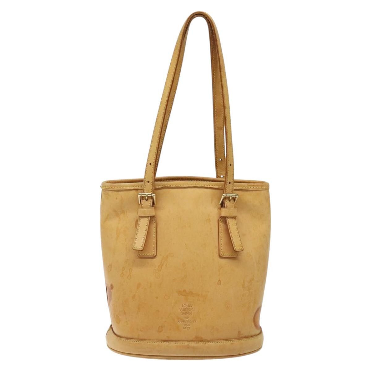 Louis Vuitton LOUIS VUITTON Nomad Leather Bucket PM Shoulder Bag Beige Size ONE SIZE - 2 Thumbnail