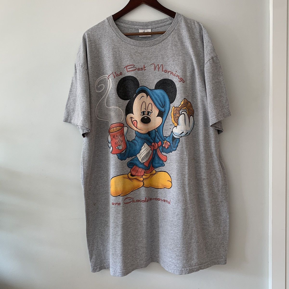 Disney × Mickey Mouse × Vintage Vintage MIckey Mouse Disneyland Coffee Mornings T shirt 90s y2k Size US XXL / EU 58 / 5 - 1 Thumbnail